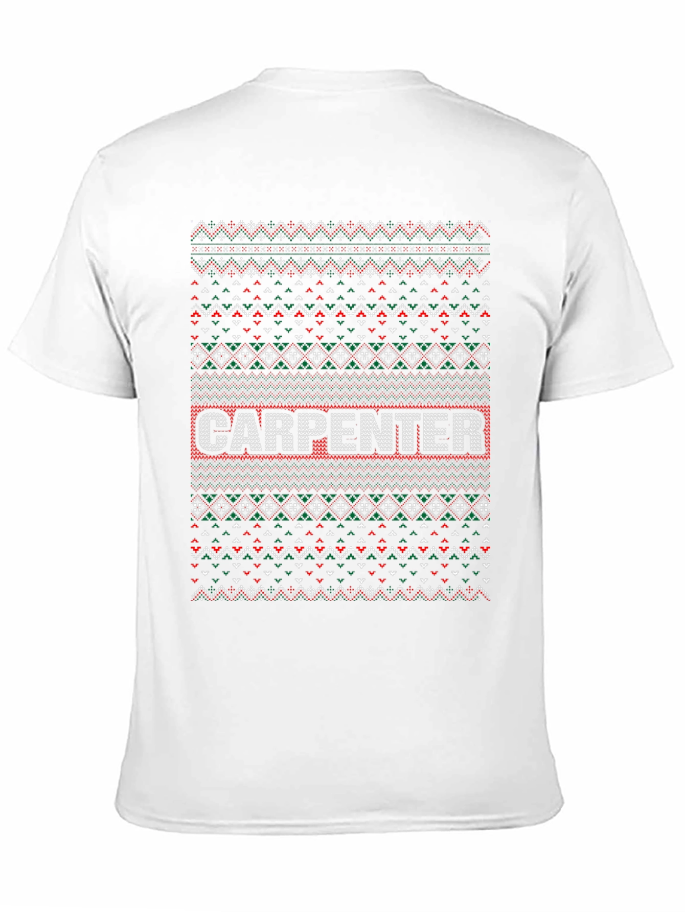 Carpenter Ugly Christmas Sweater Style T-Shirt