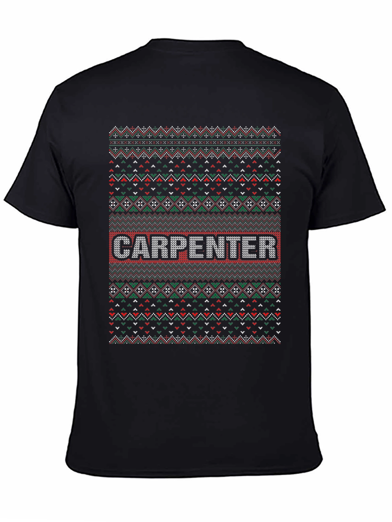 Carpenter Ugly Christmas Sweater Style T-Shirt