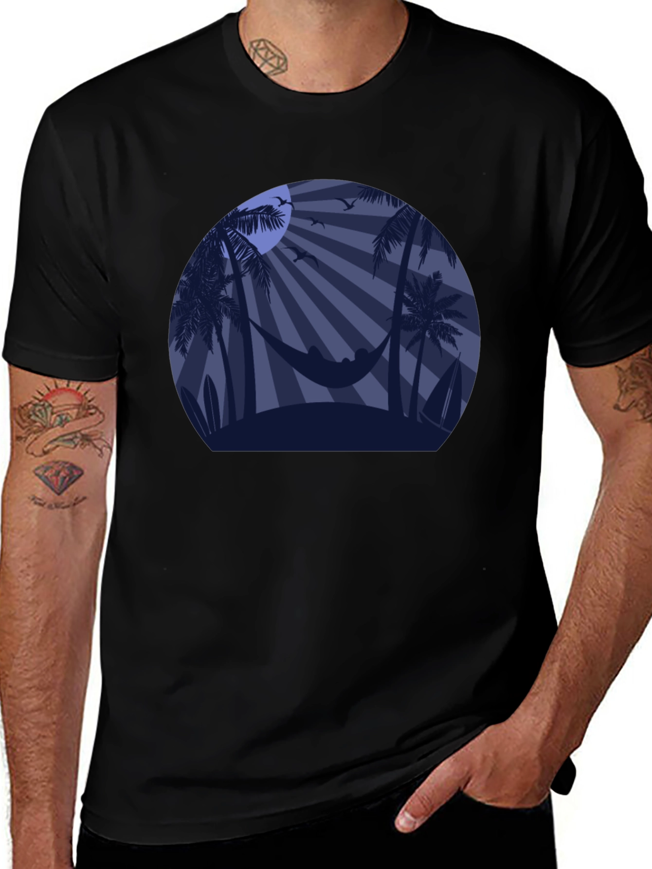 Tropical Sunset Graphic Tee - Hammock Beach Design