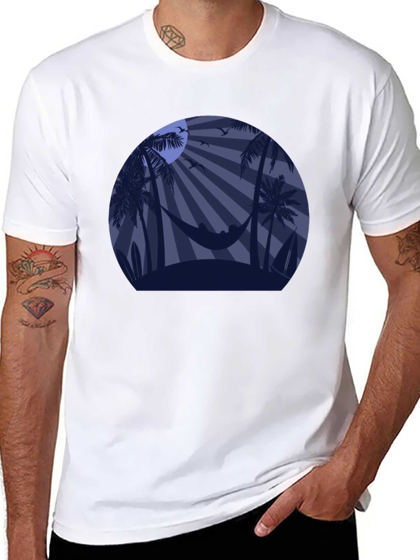 Tropical Sunset Graphic Tee - Hammock Beach Design