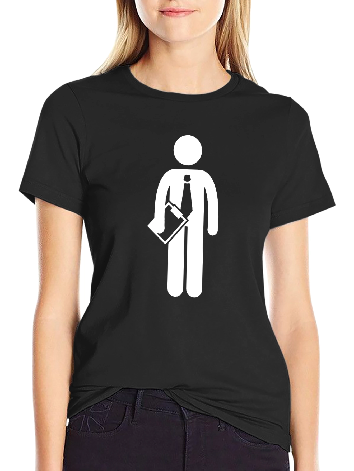 Business Man Graphic Tee - Funny Stick Figure Shirt