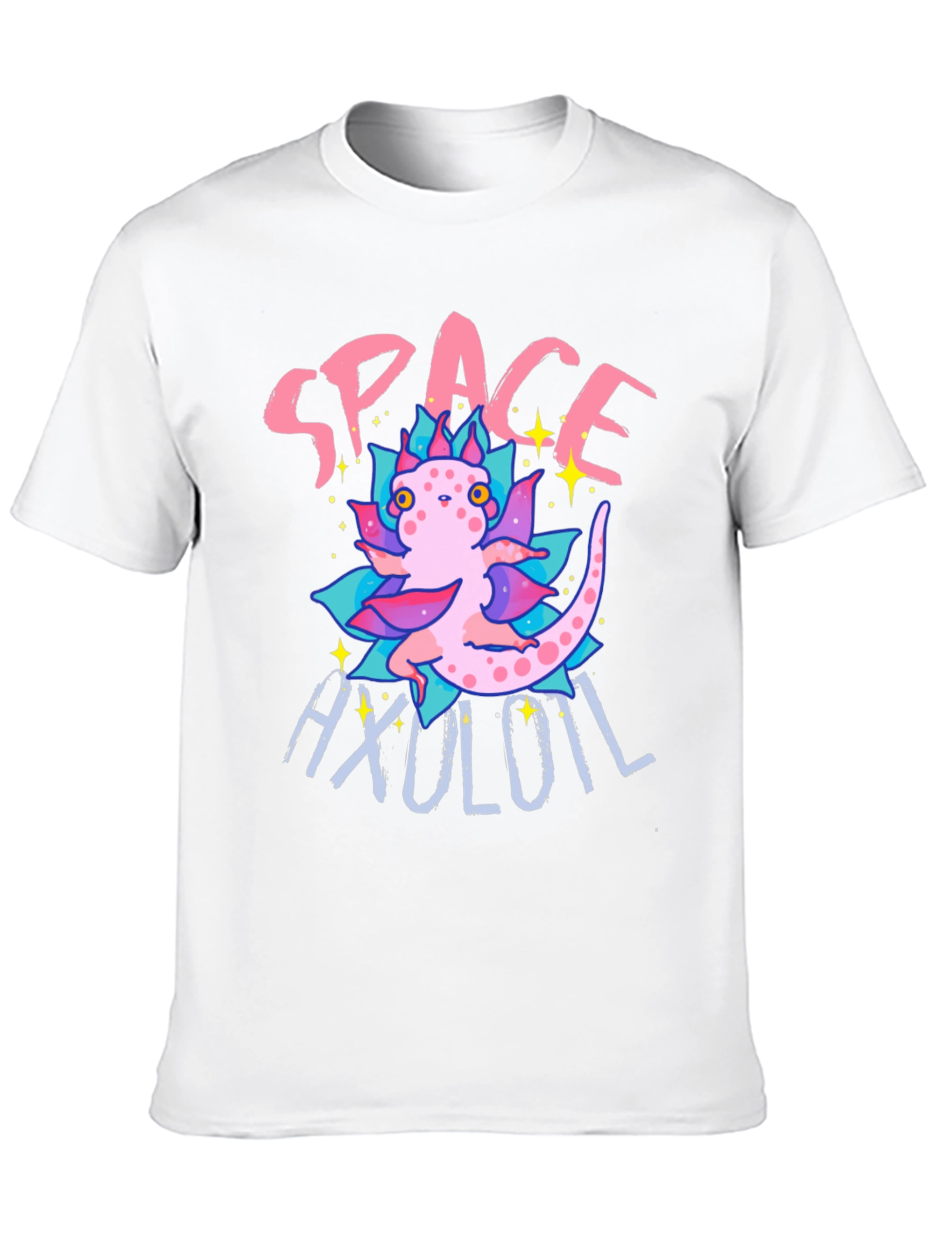 Space Axolotl T-Shirt - Cute Amphibian Tee