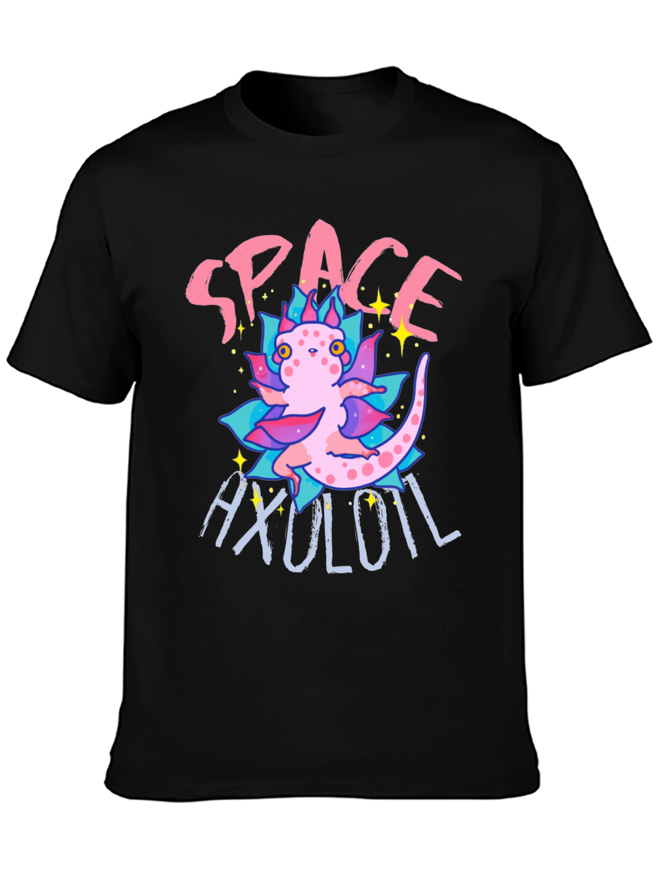 Space Axolotl T-Shirt - Cute Amphibian Tee