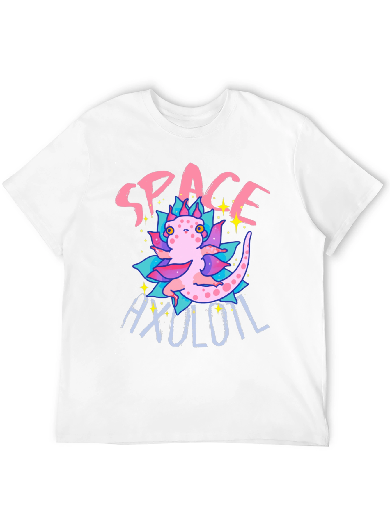 Space Axolotl T-Shirt - Cute Amphibian Tee