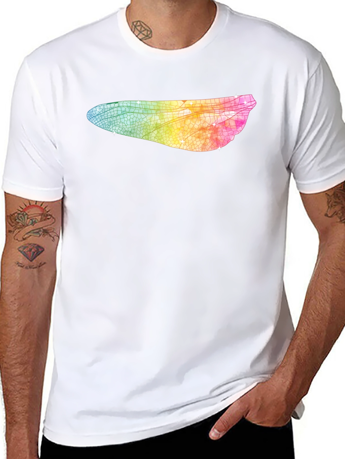 Rainbow Dragonfly Wing T-Shirt
