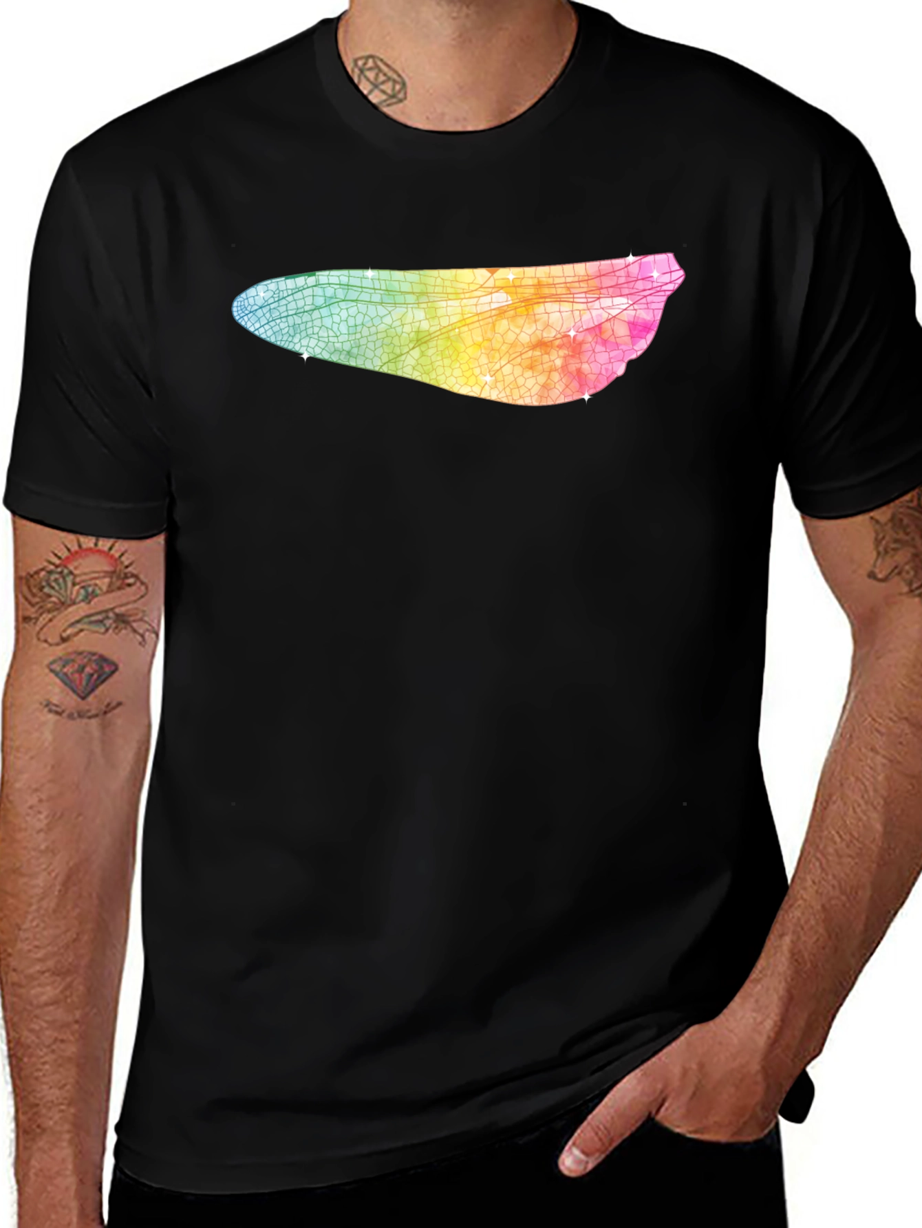 Rainbow Dragonfly Wing T-Shirt