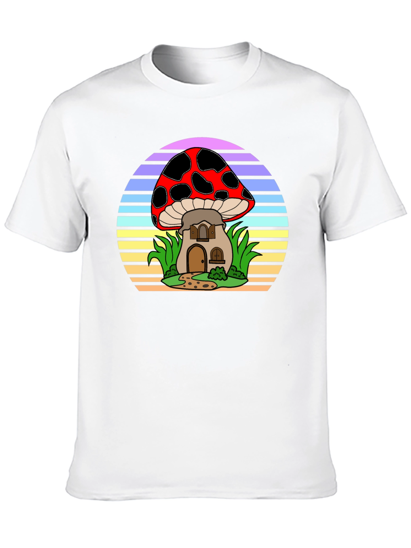 Mushroom House Retro T-Shirt