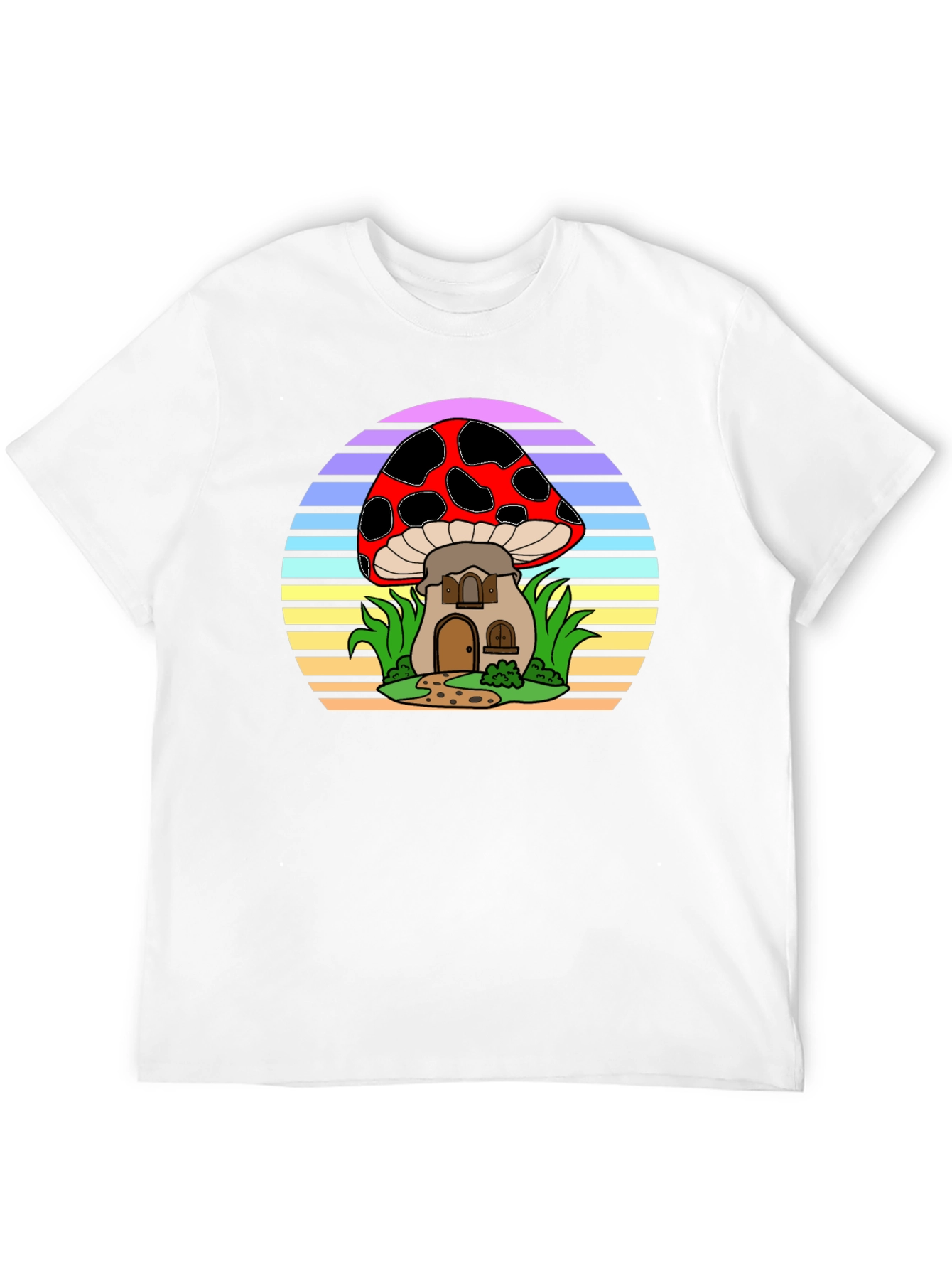 Mushroom House Retro T-Shirt