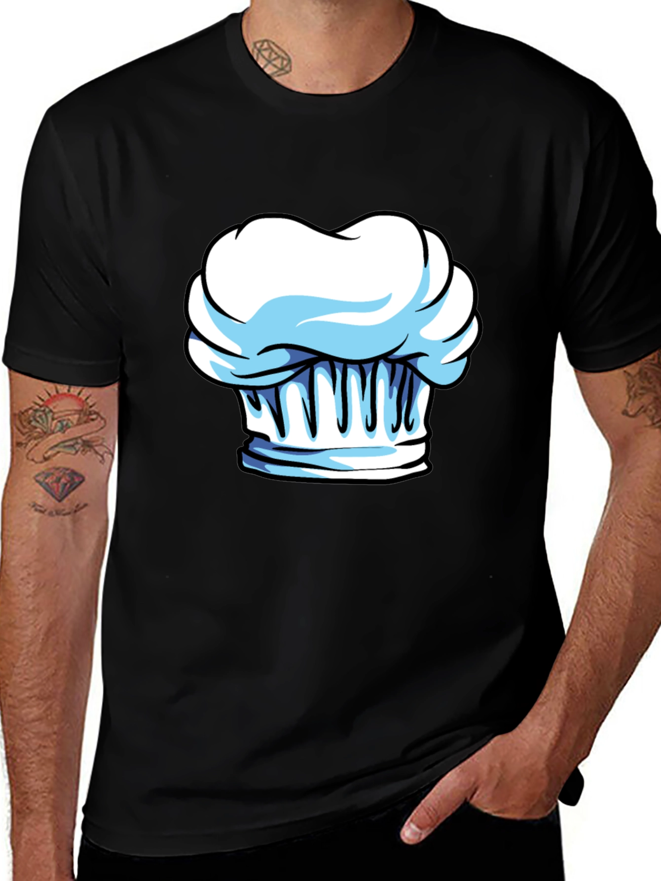Chef Hat Graphic Tee - Stylish Cotton Blend