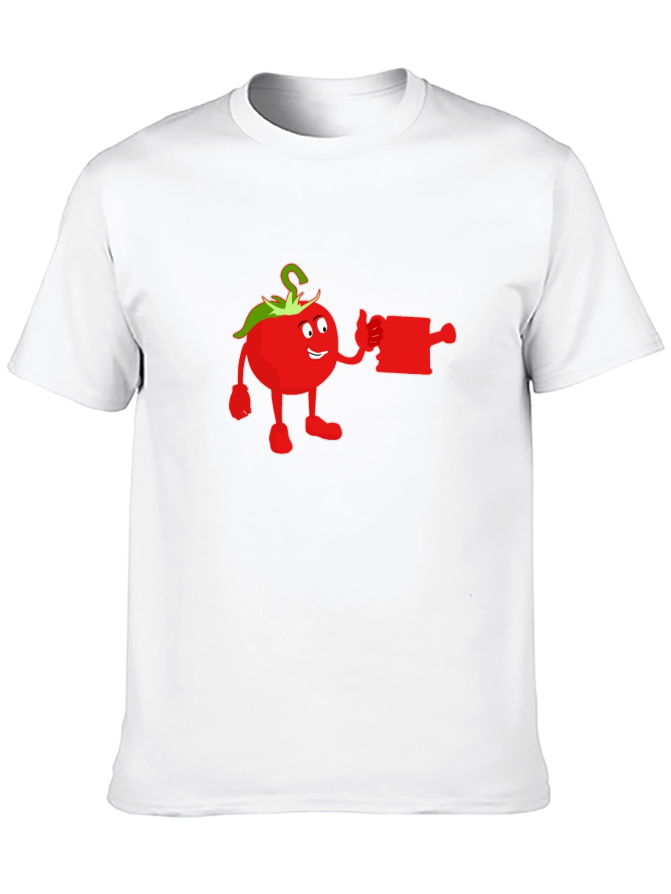 Whimsical Tomato Cartoon Graphic T-Shirt