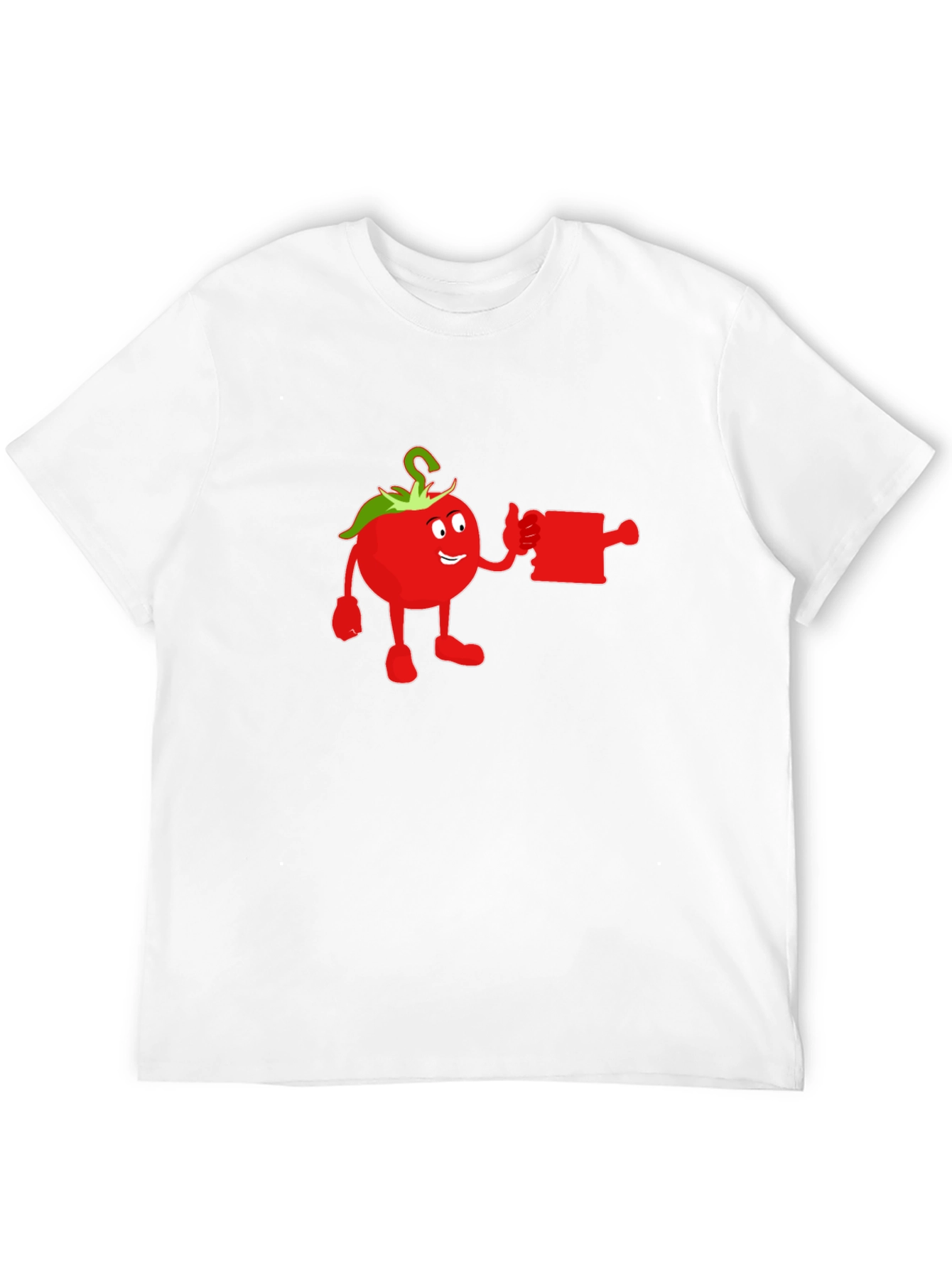 Whimsical Tomato Cartoon Graphic T-Shirt