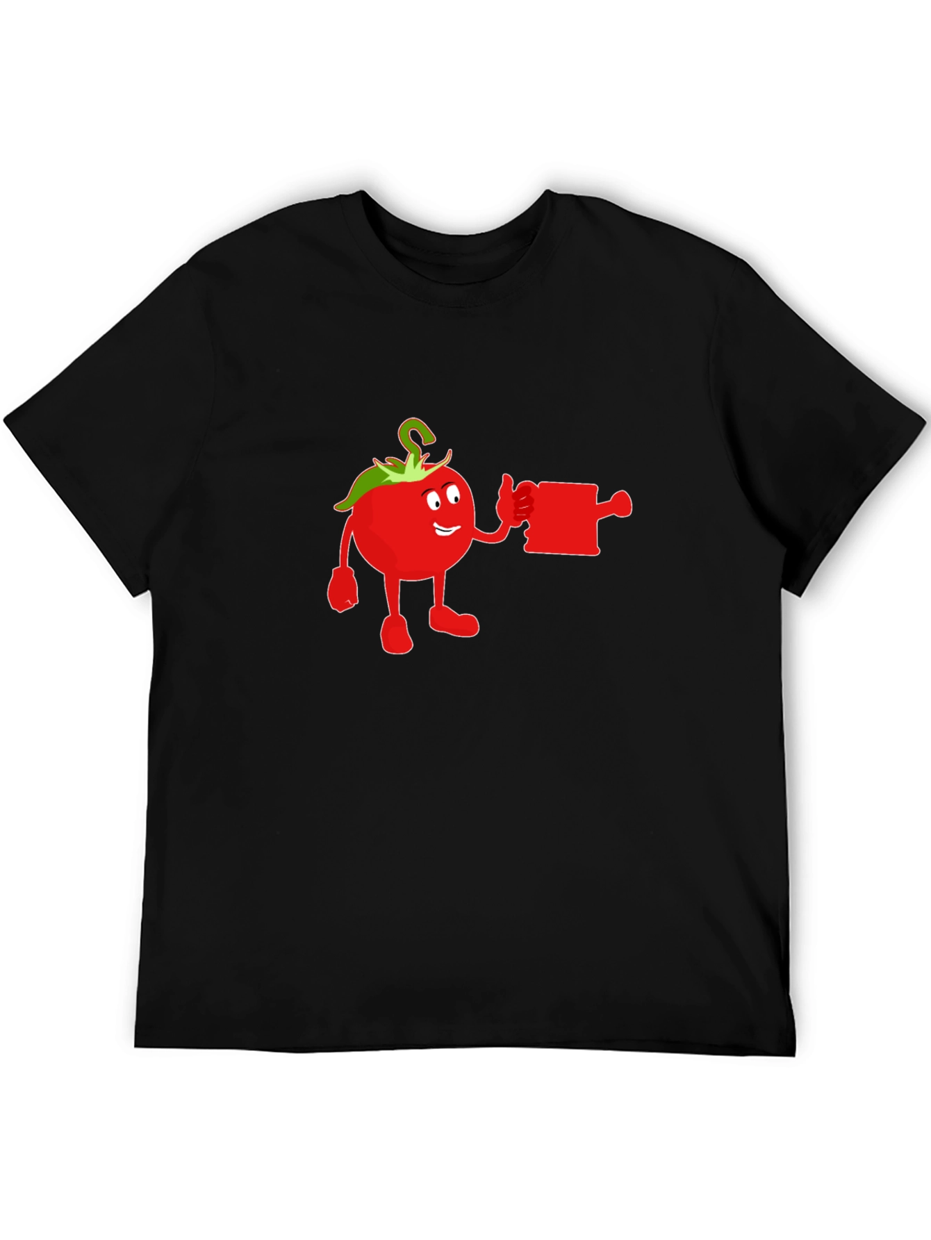 Whimsical Tomato Cartoon Graphic T-Shirt