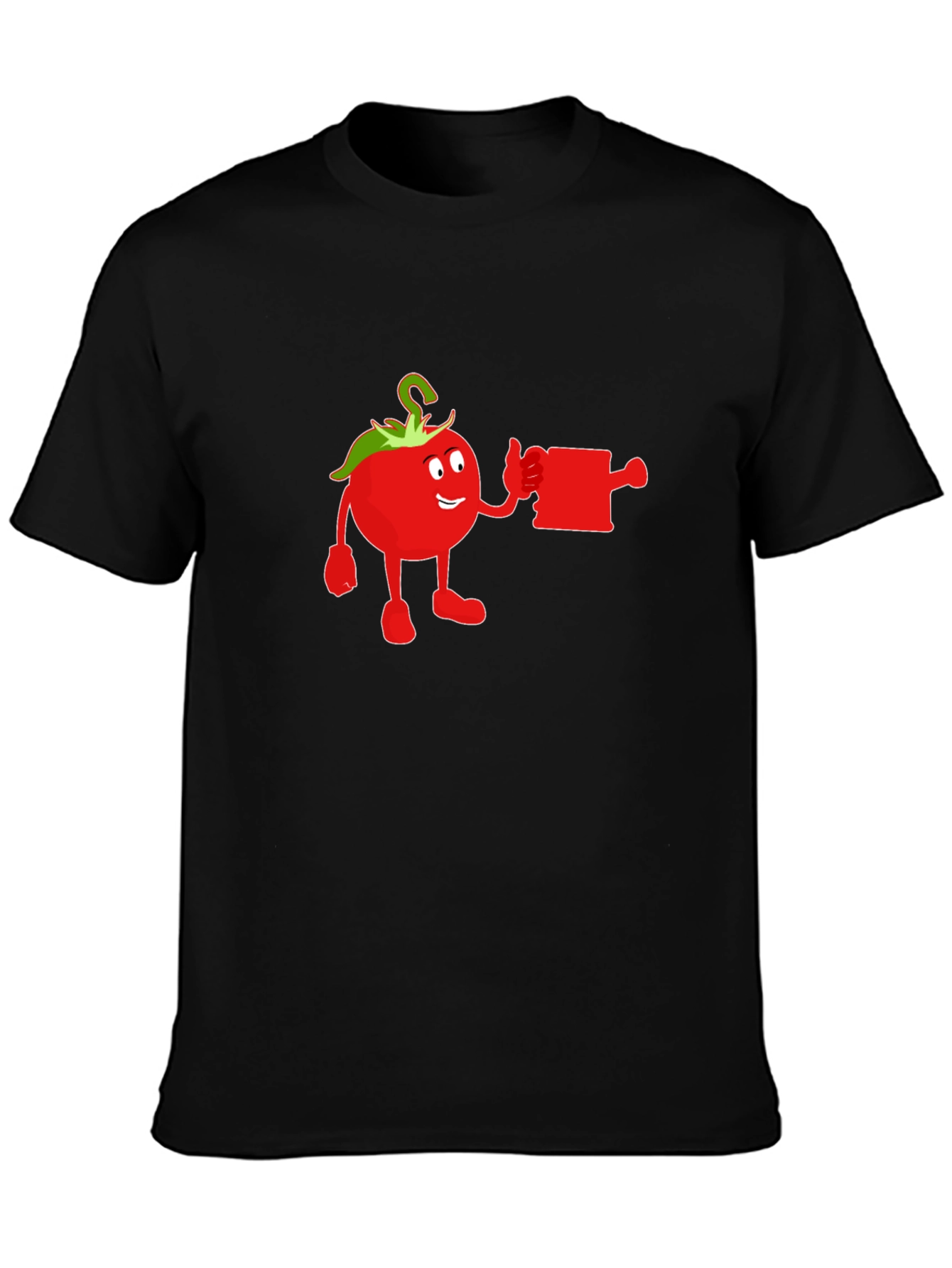 Whimsical Tomato Cartoon Graphic T-Shirt
