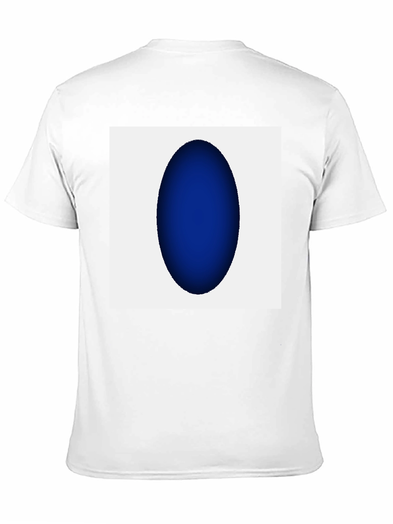 Modern Black T-Shirt with Abstract Blue Oval Design