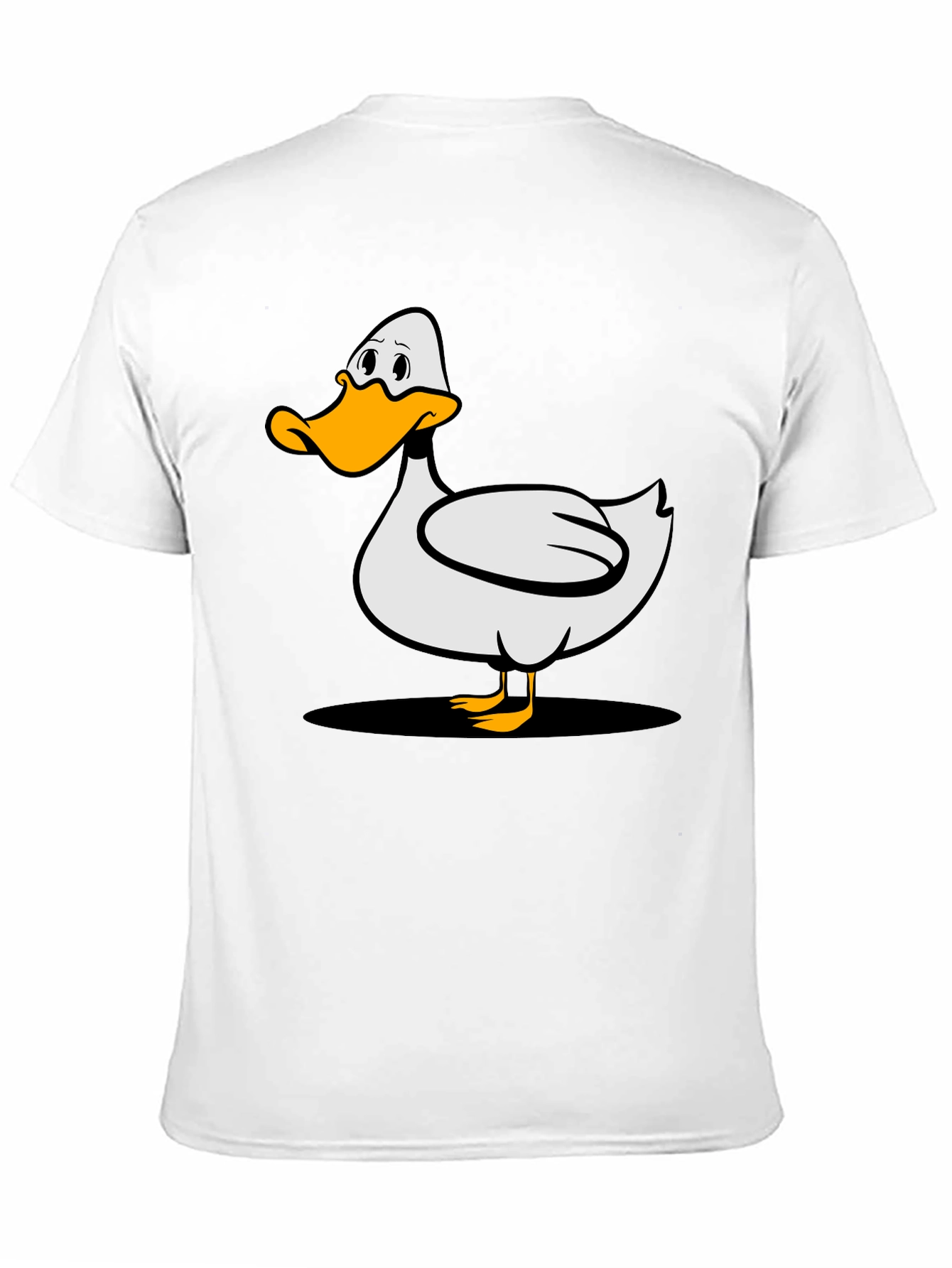 Cartoon Duck Graphic Tee - Unisex Black T-Shirt