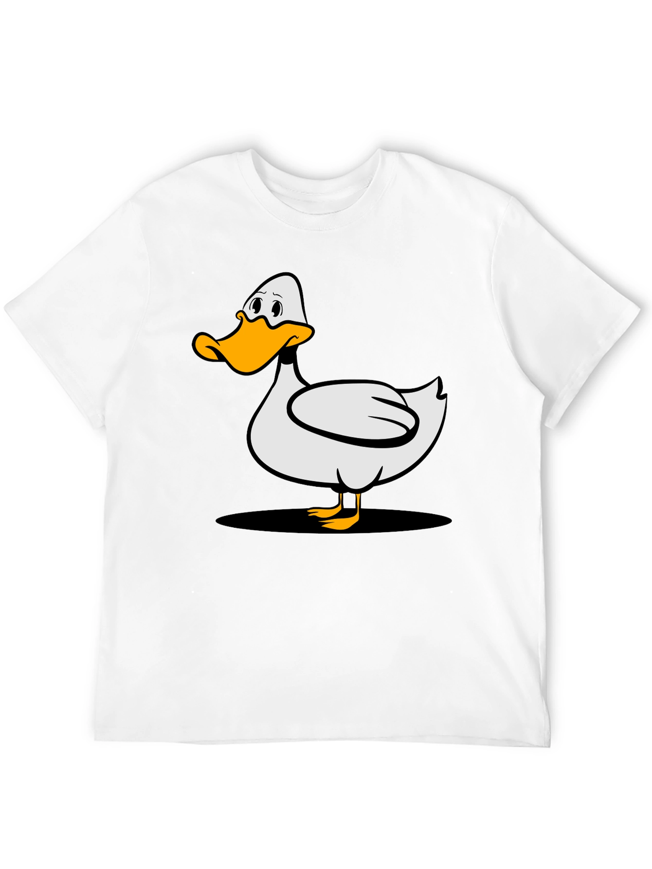 Cartoon Duck Graphic Tee - Unisex Black T-Shirt