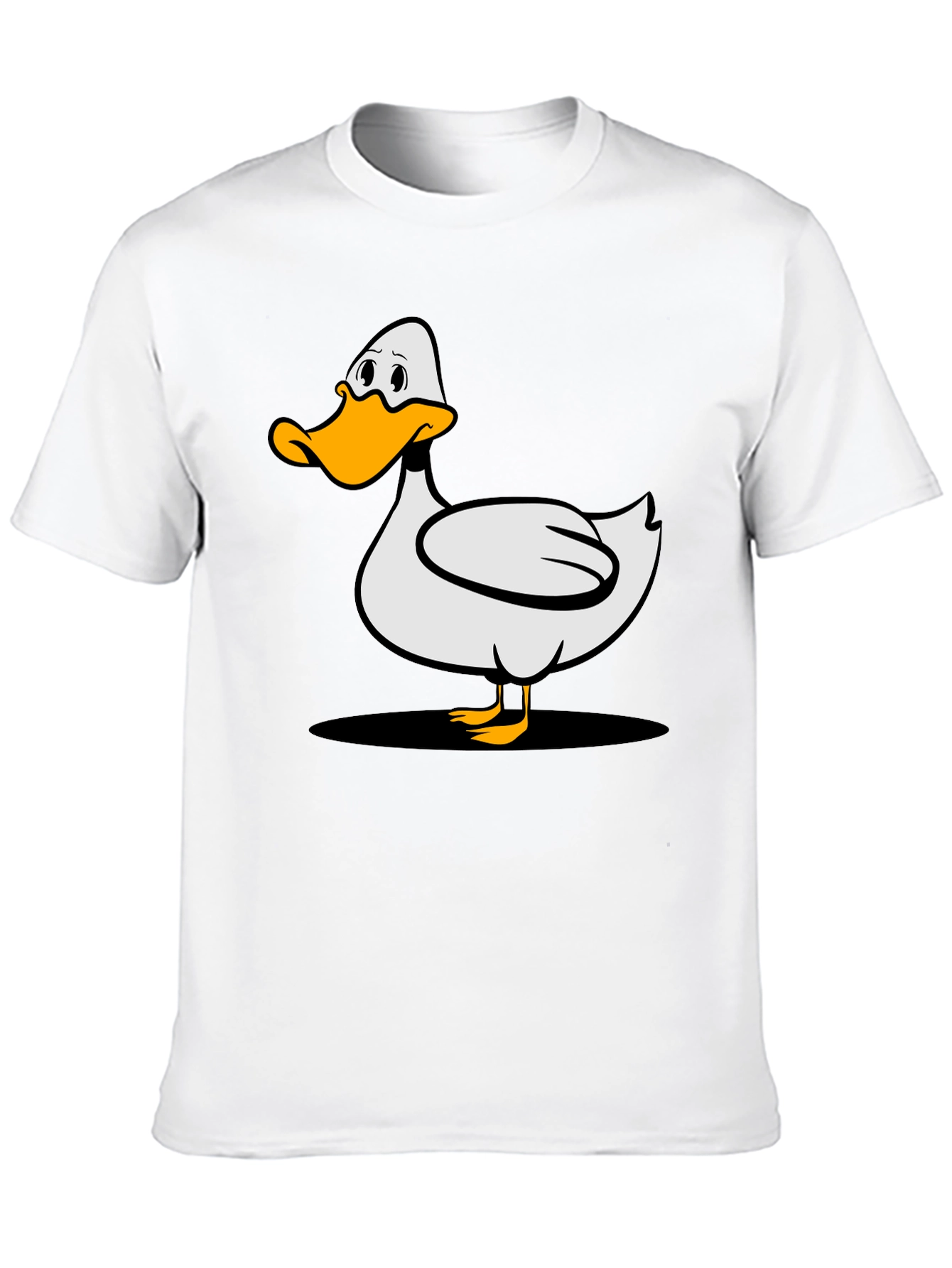 Cartoon Duck Graphic Tee - Unisex Black T-Shirt