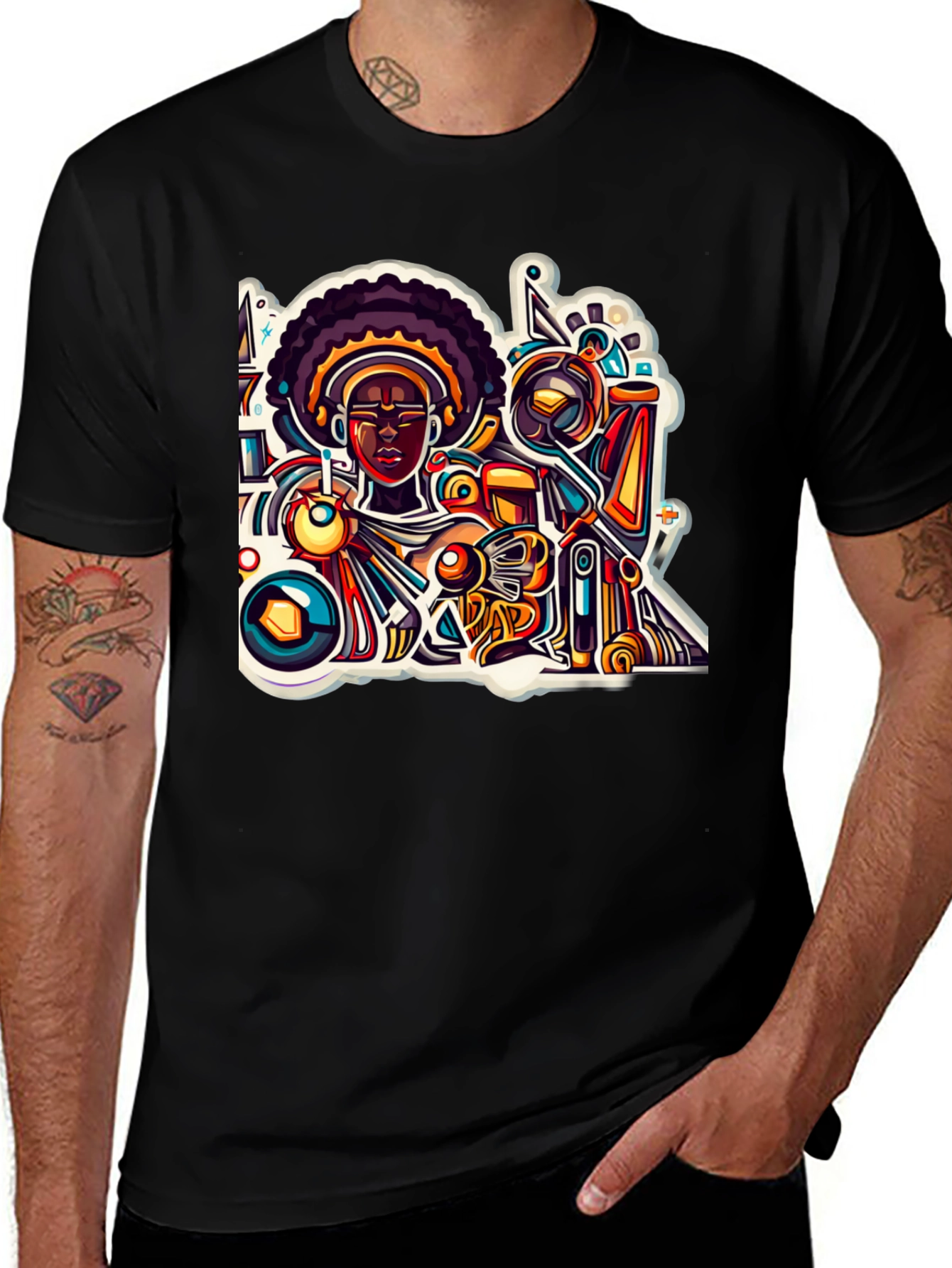 Abstract Afro Art T-Shirt