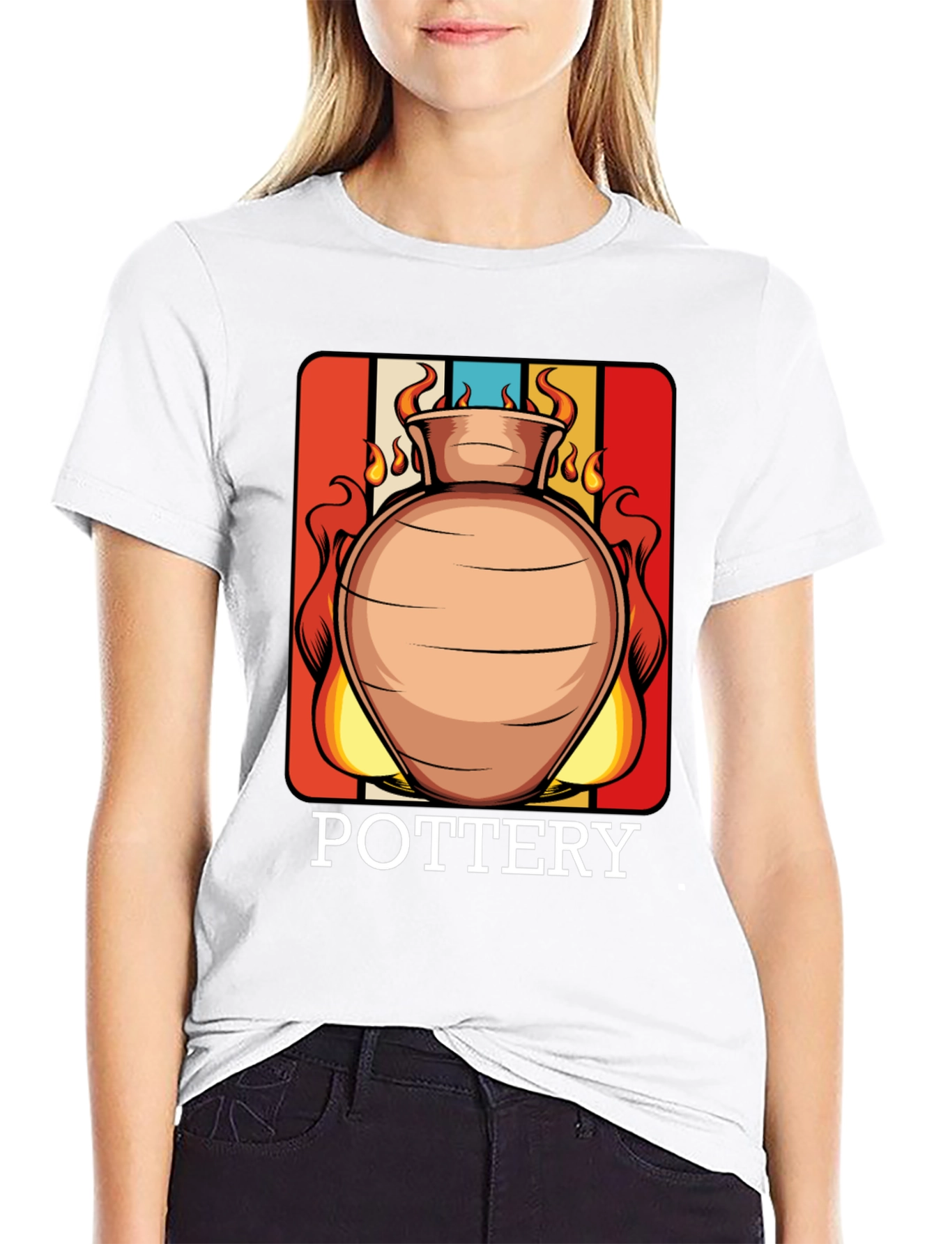 Pottery T-Shirt - Retro Clay Vase Design