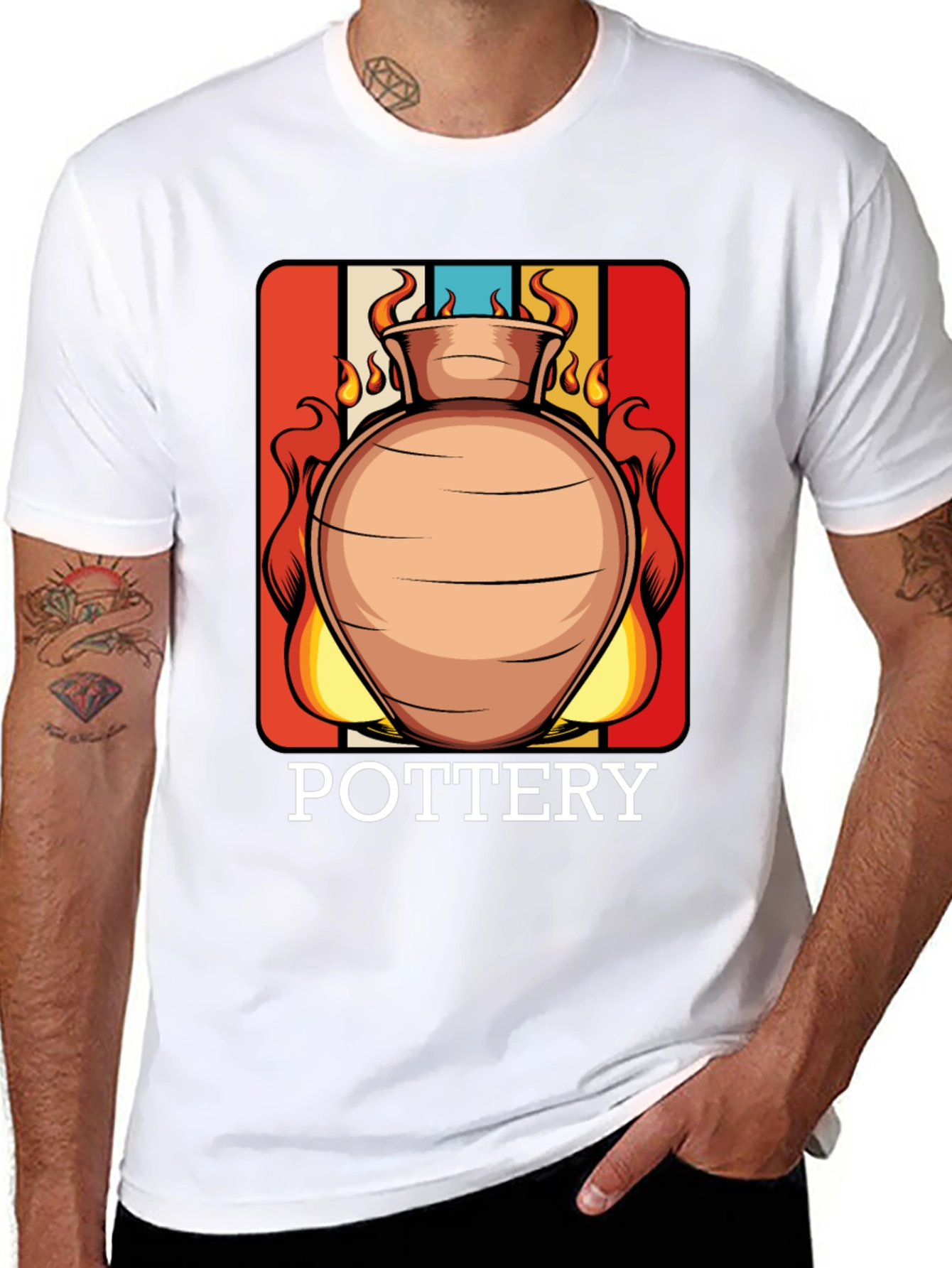 Pottery T-Shirt - Retro Clay Vase Design