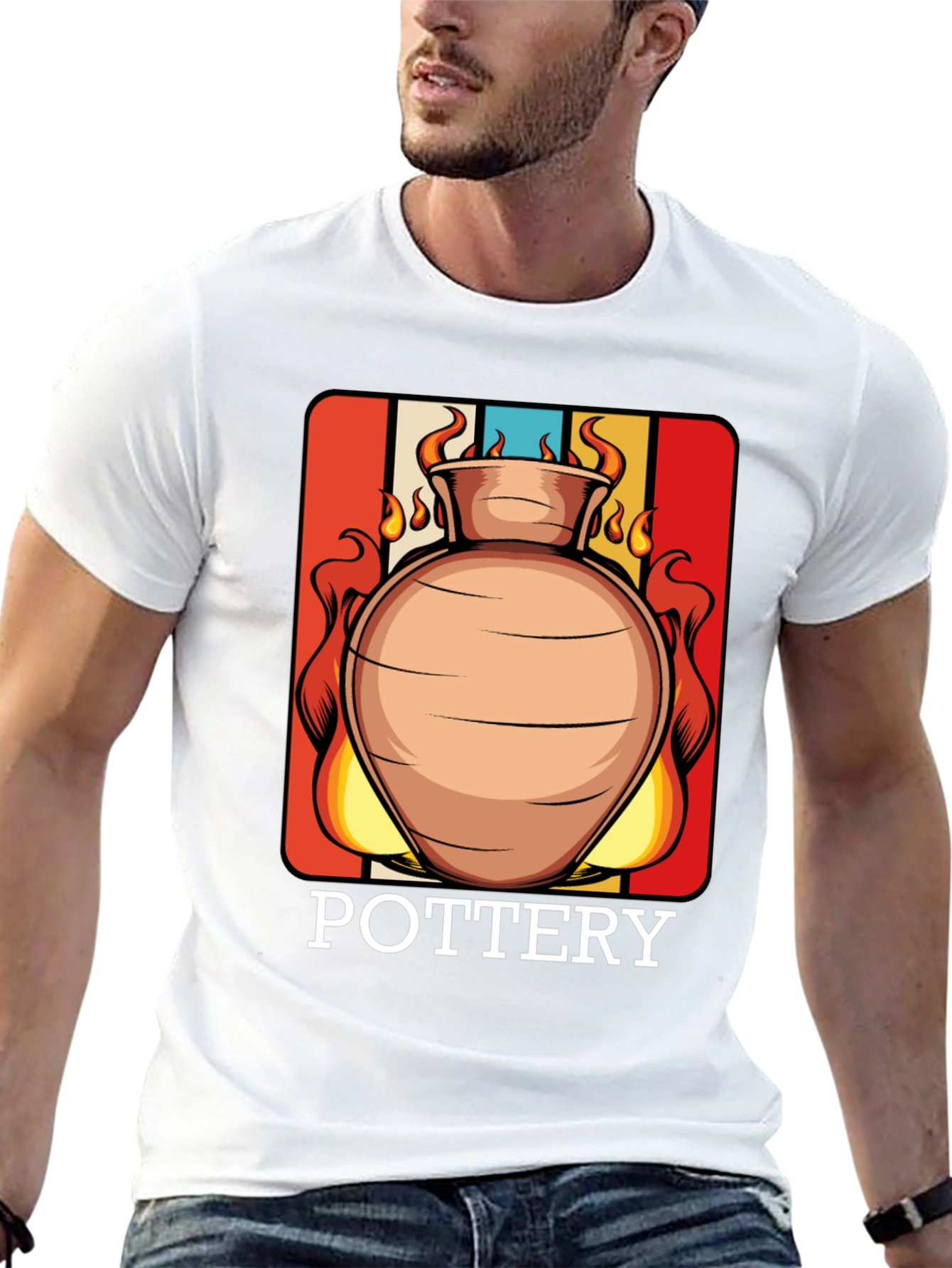 Pottery T-Shirt - Retro Clay Vase Design