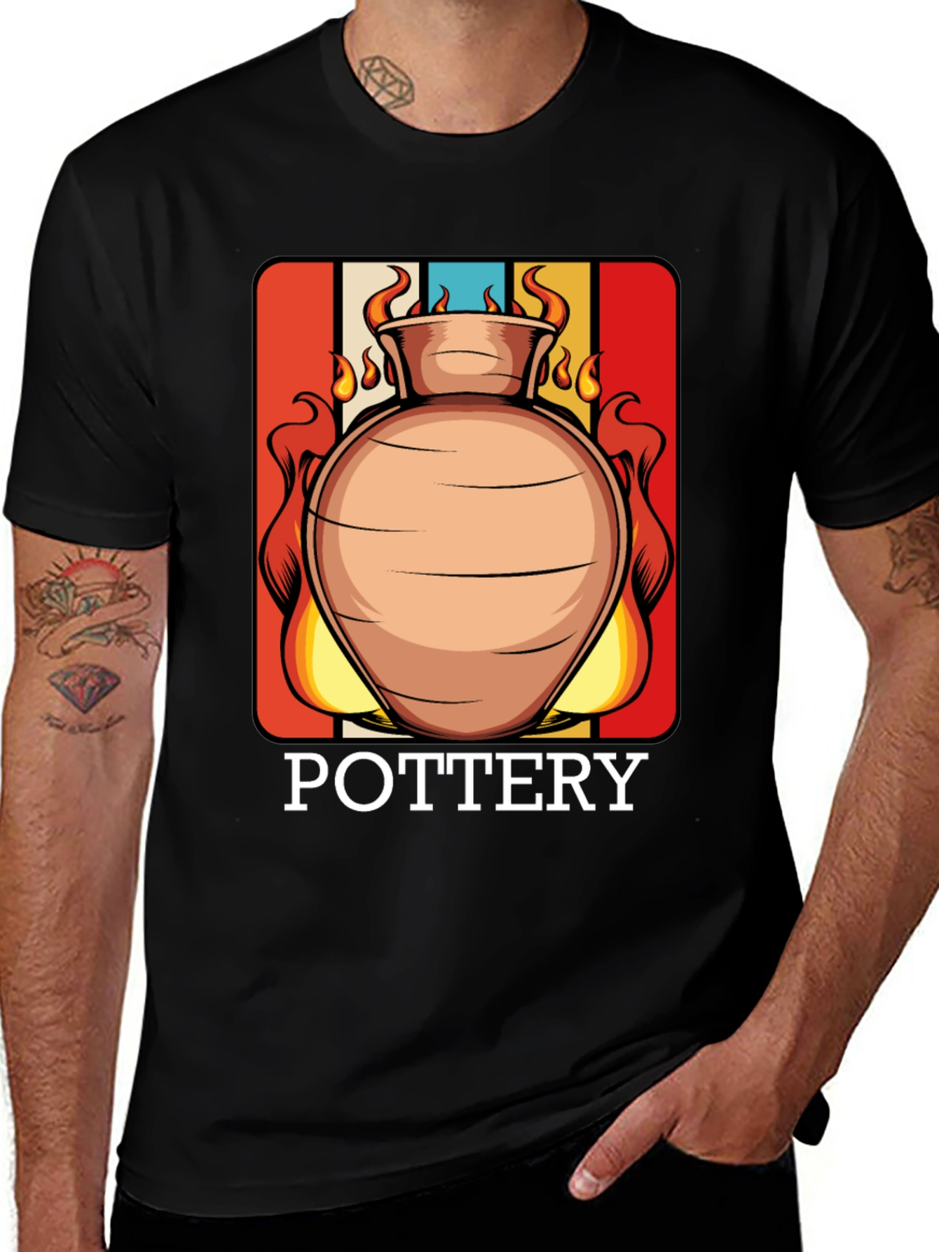 Pottery T-Shirt - Retro Clay Vase Design