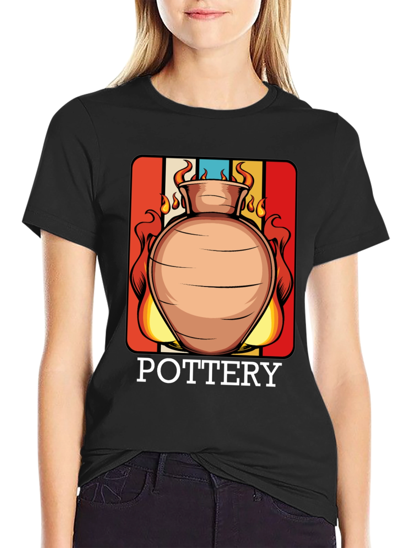 Pottery T-Shirt - Retro Clay Vase Design