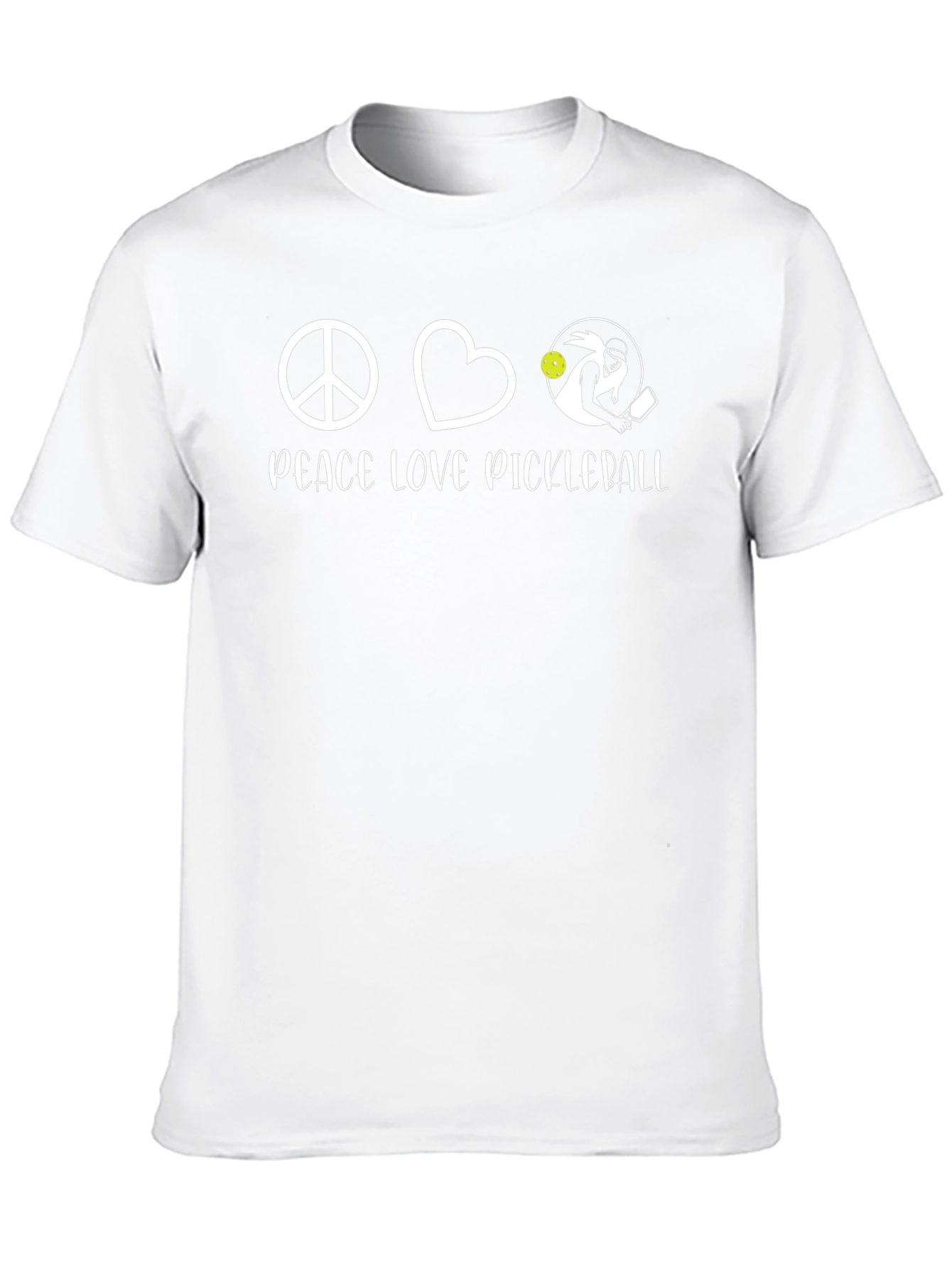 Peace Love Pickleball T-Shirt - Black