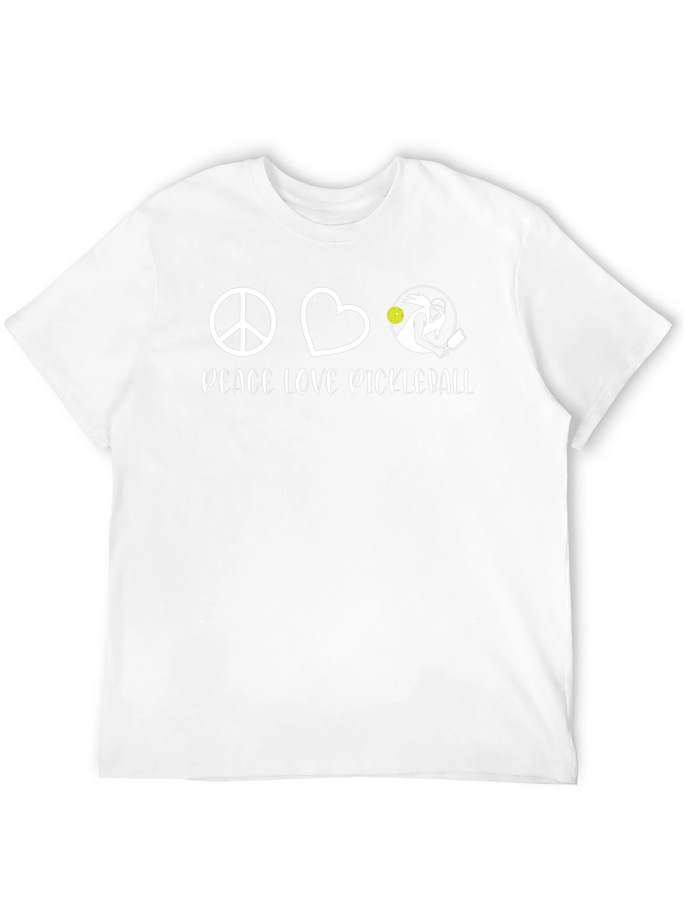 Peace Love Pickleball T-Shirt - Black