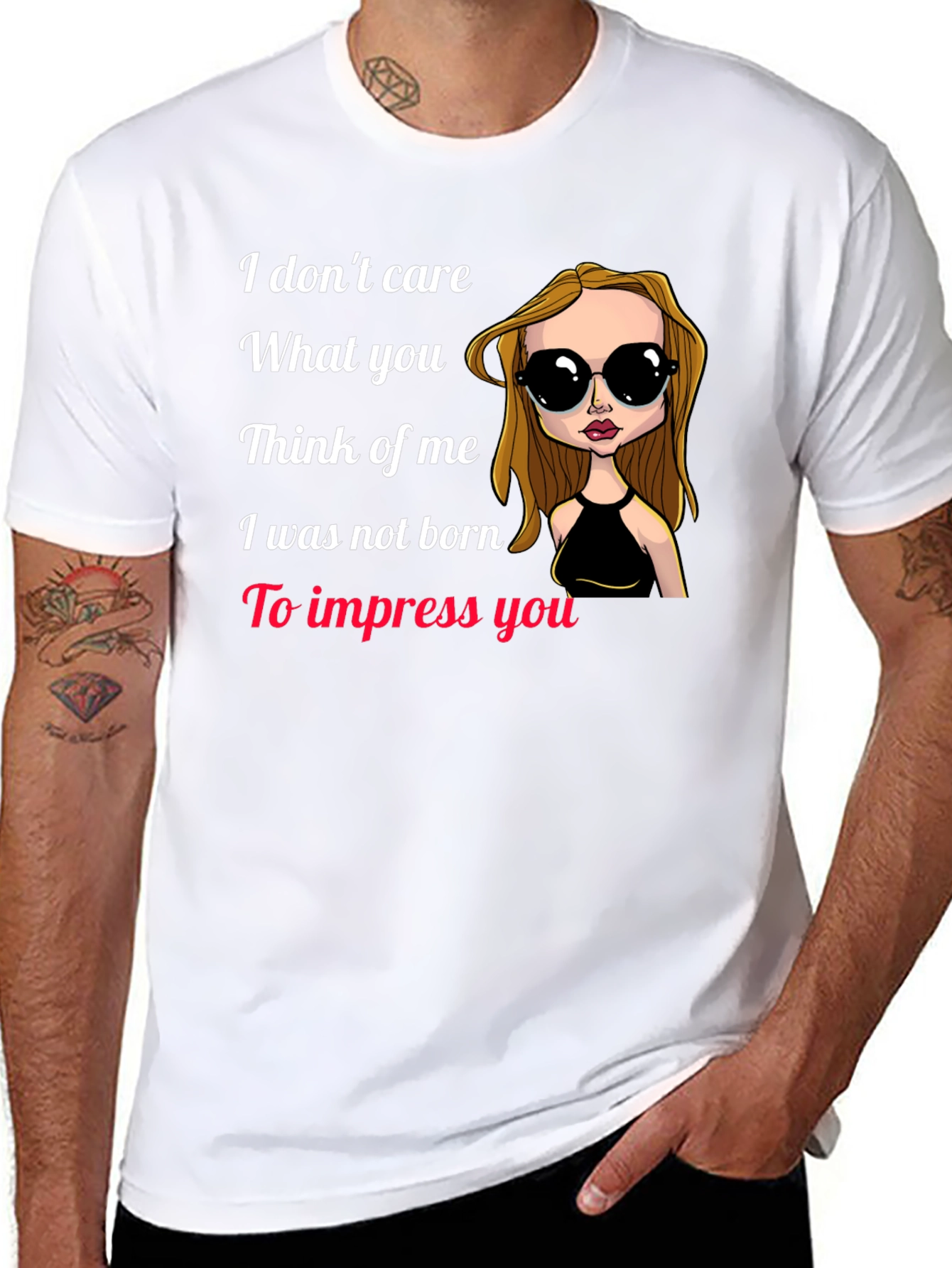 I Dont Care T-Shirt - Statement Tee