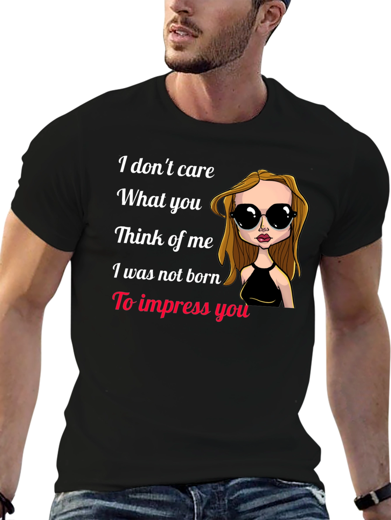 I Dont Care T-Shirt - Statement Tee