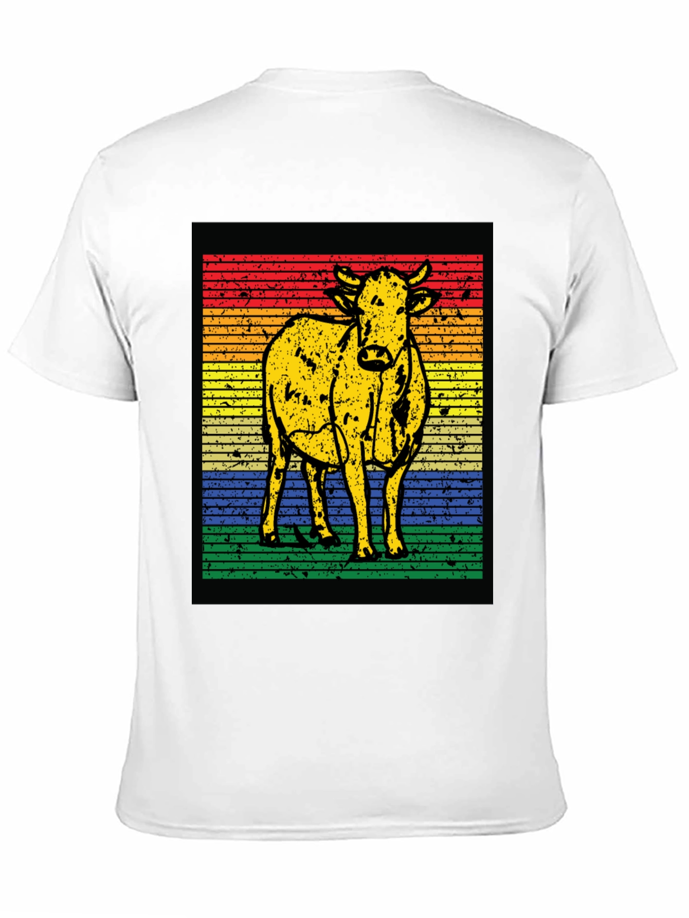 Retro Cow Graphic T-Shirt