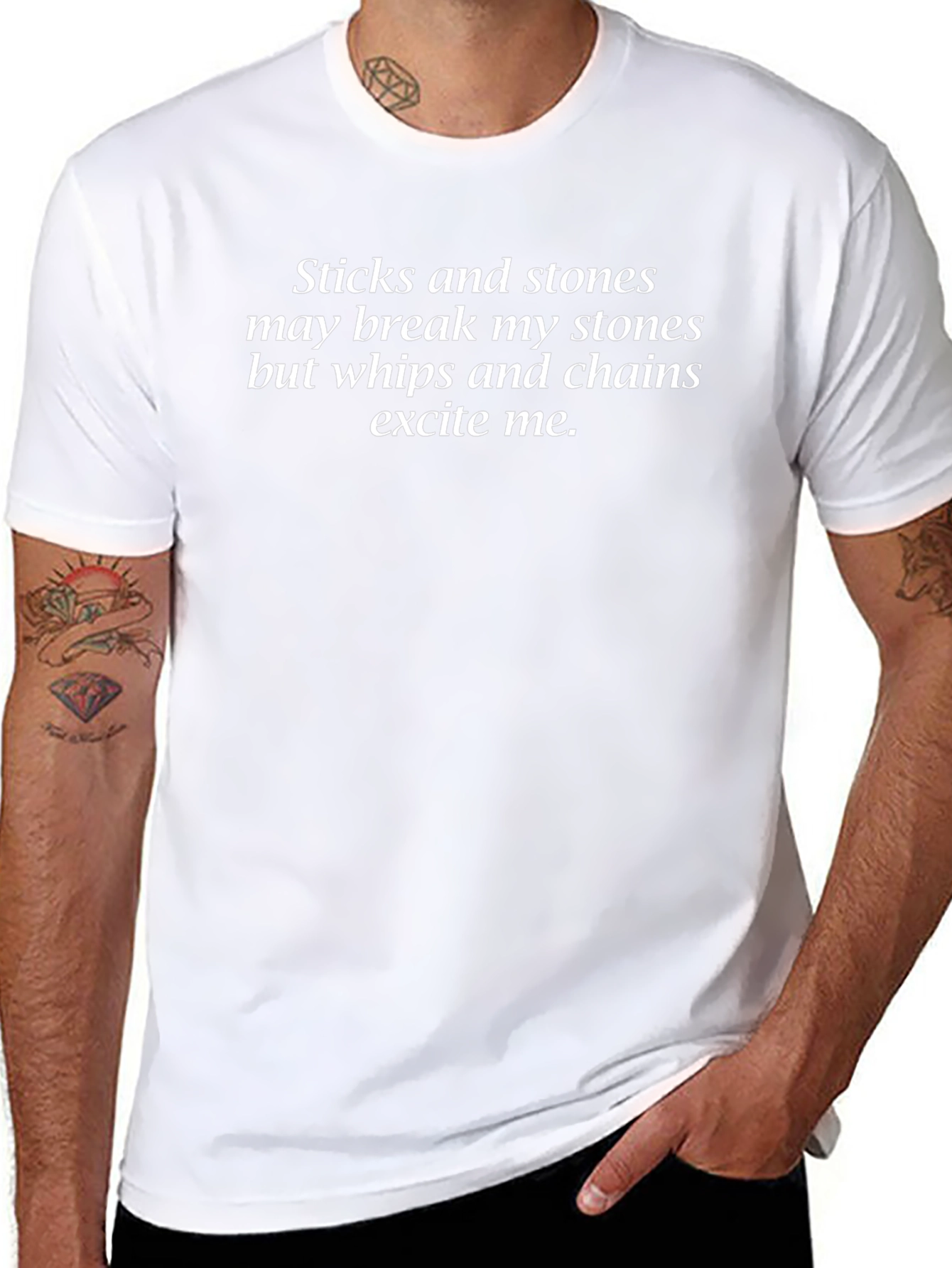 Sticks and Stones Graphic T-Shirt - Bold Statement Tee