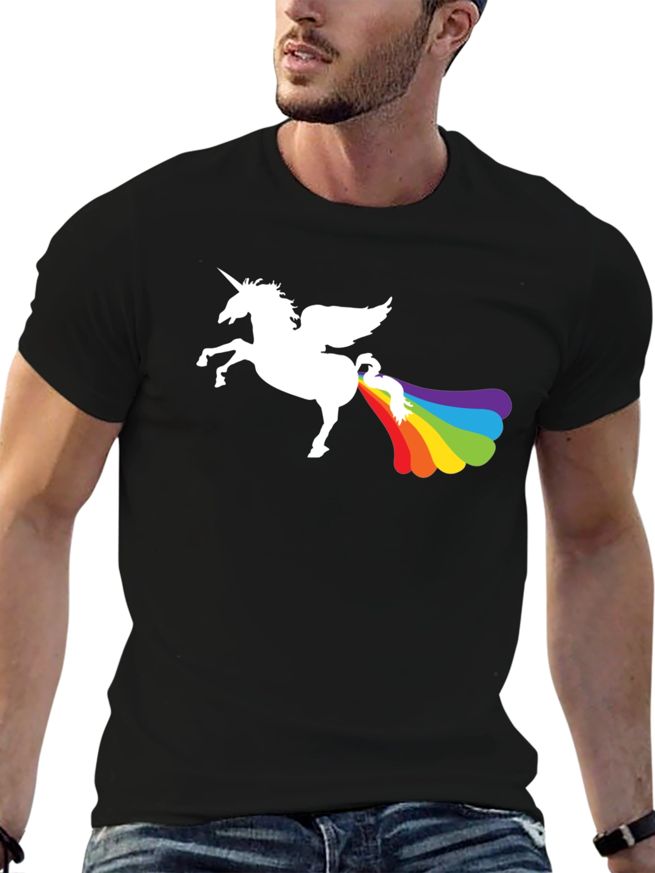 Rainbow Unicorn Humor Tee