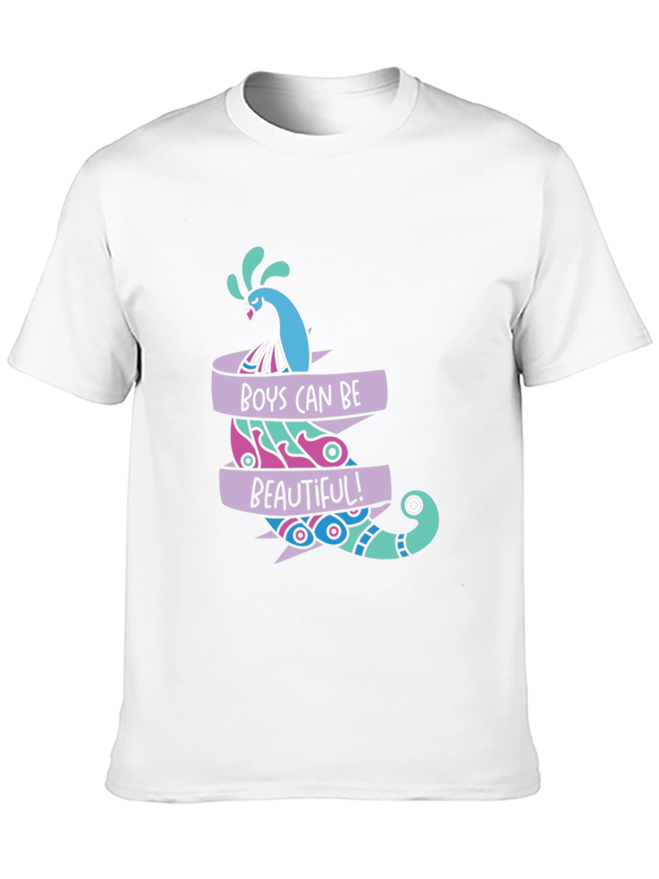 Boys Can Be Beautiful Peacock Graphic Tee