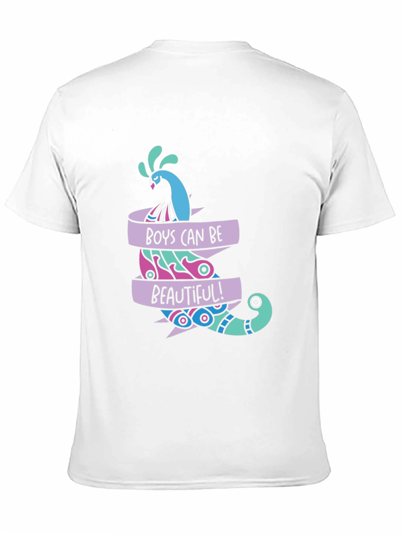 Boys Can Be Beautiful Peacock Graphic Tee