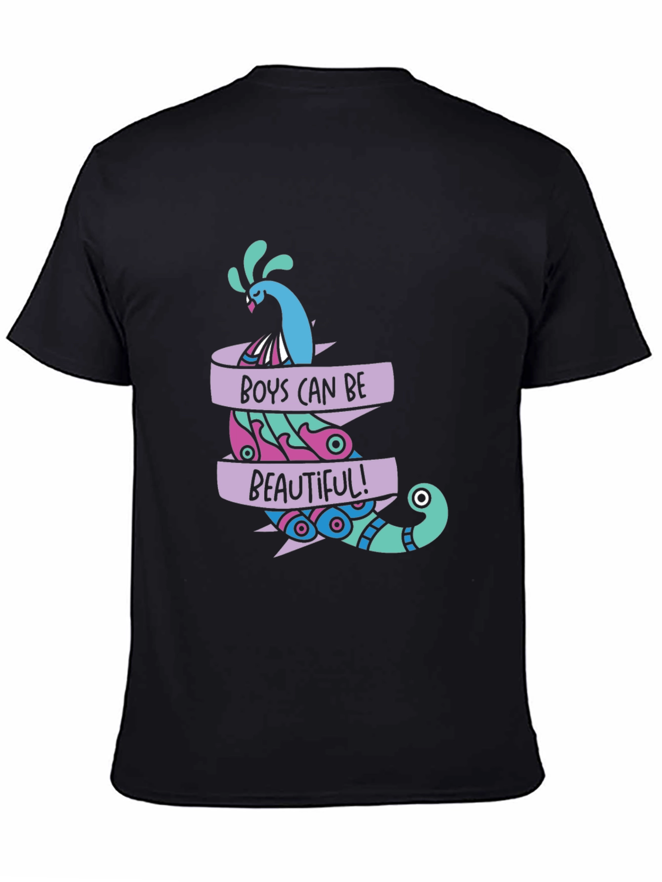 Boys Can Be Beautiful Peacock Graphic Tee
