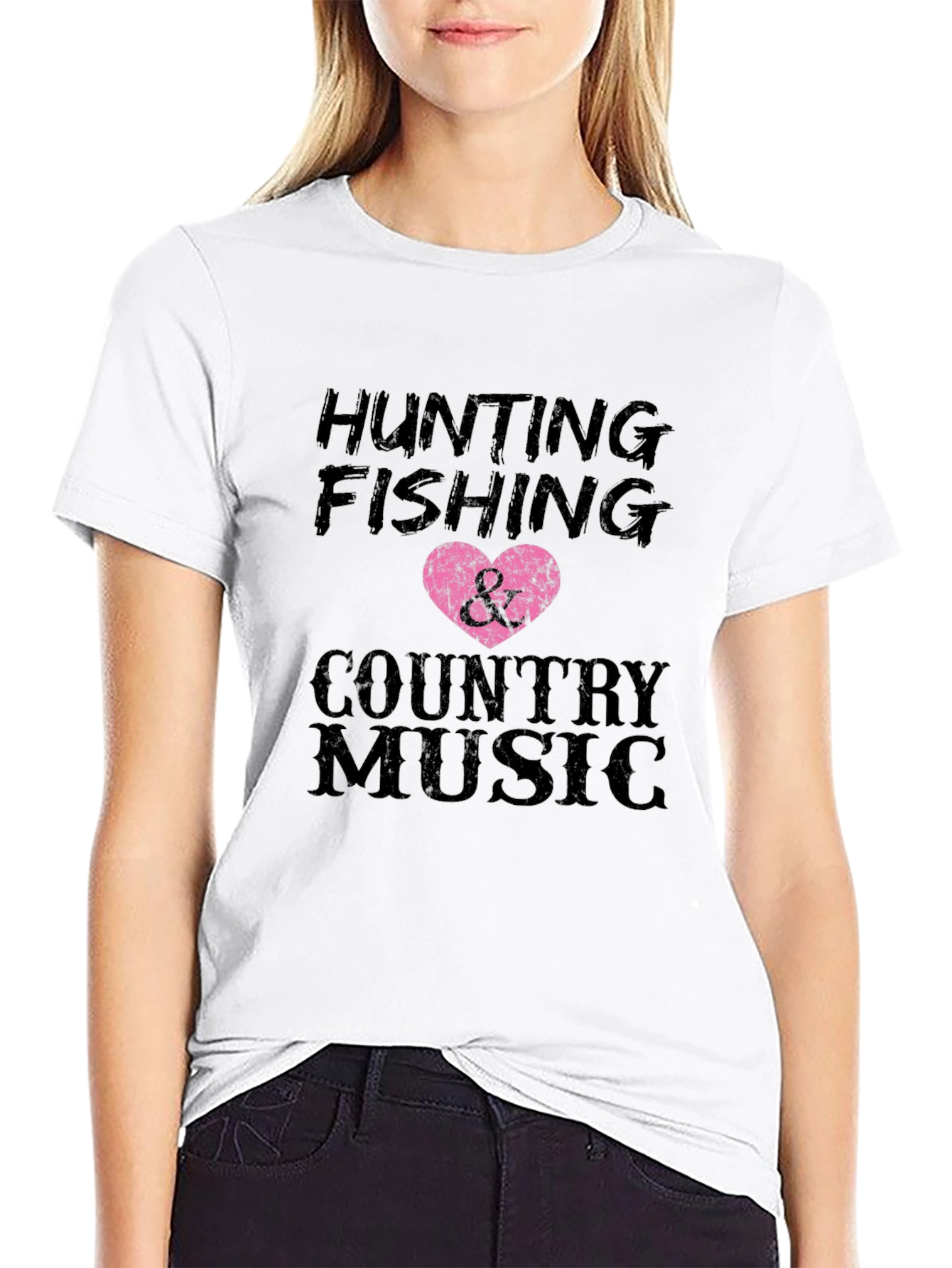 Hunting Fishing & Country Music Graphic Tee
