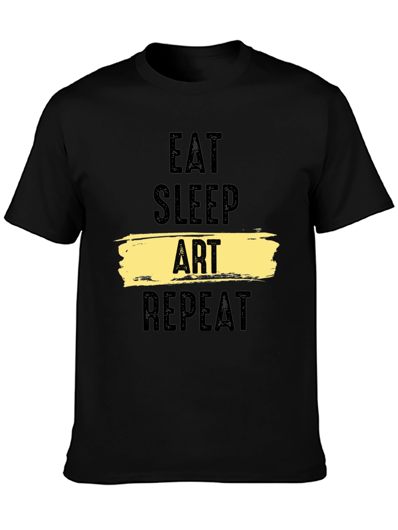 Eat Sleep Art Repeat Black T-Shirt