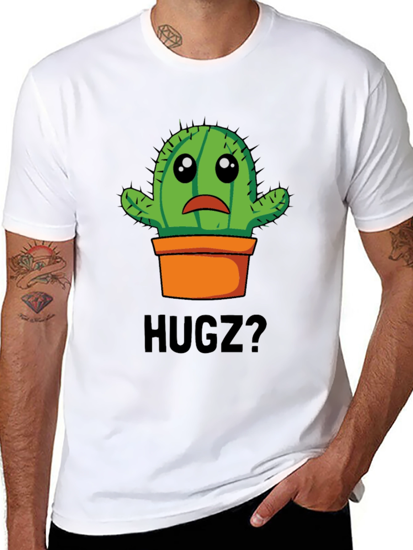 Sad Cactus Hugz? Graphic T-Shirt