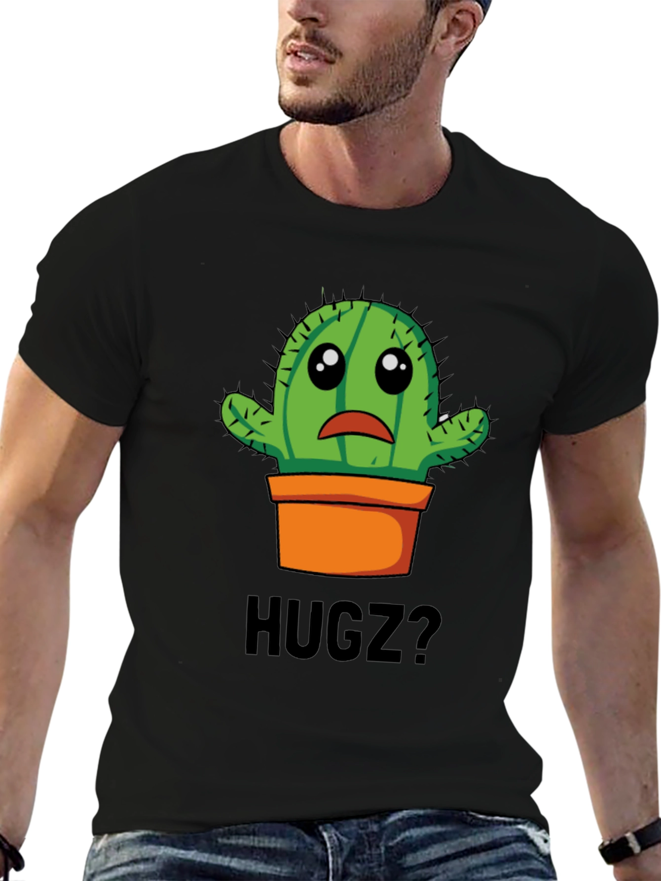 Sad Cactus Hugz? Graphic T-Shirt
