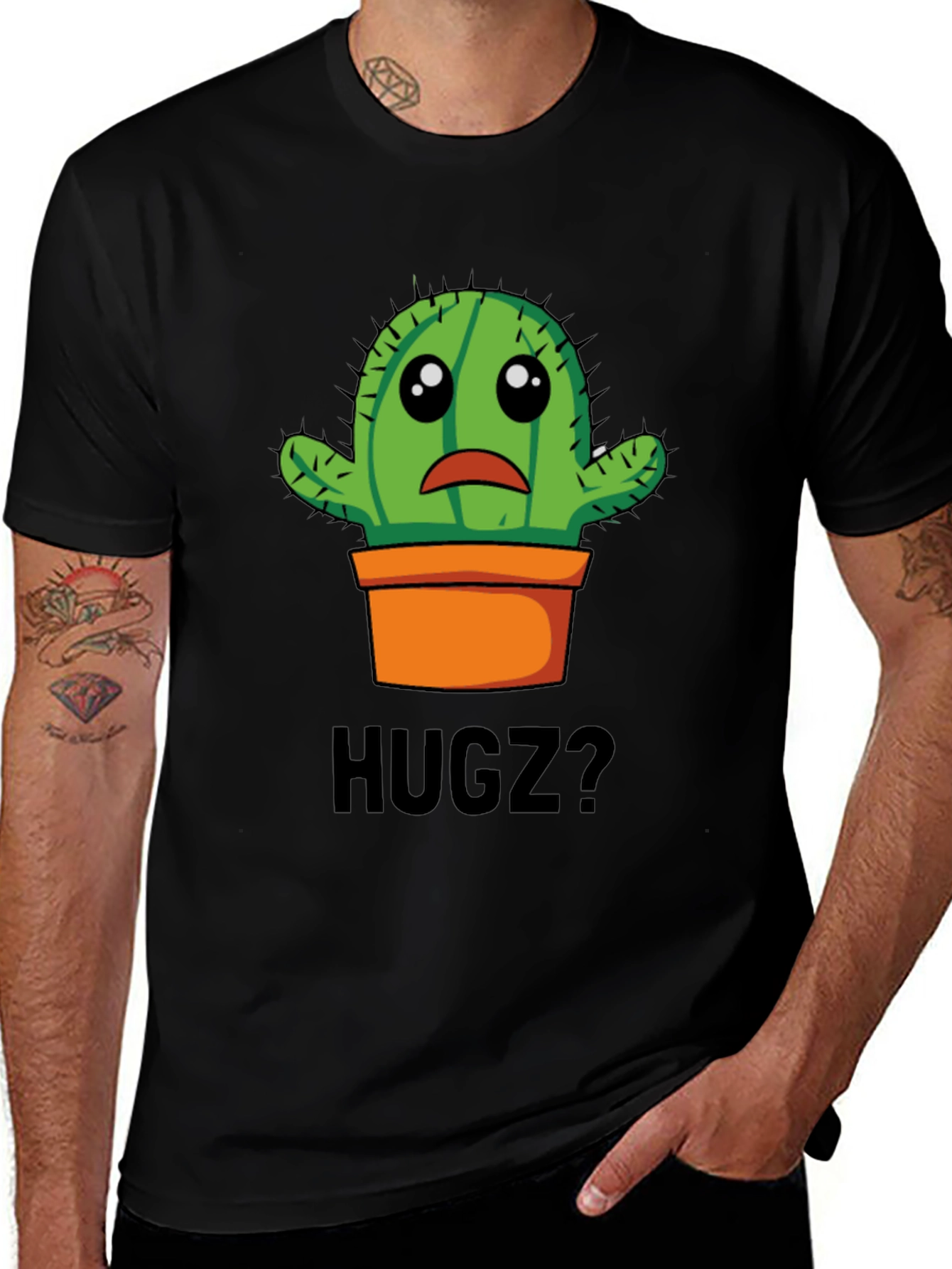 Sad Cactus Hugz? Graphic T-Shirt