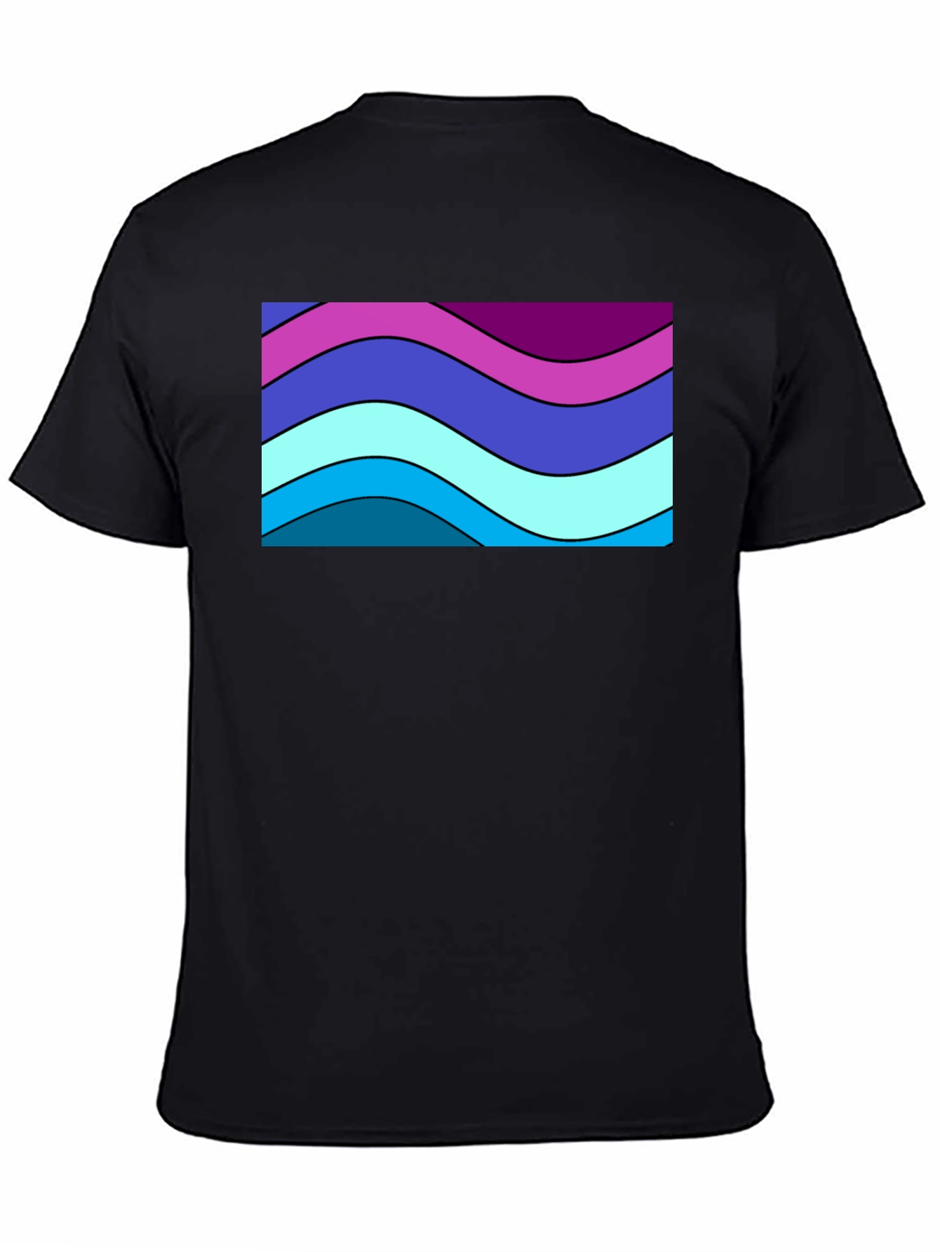 Retro Wave T-Shirt - Mens Black Tee