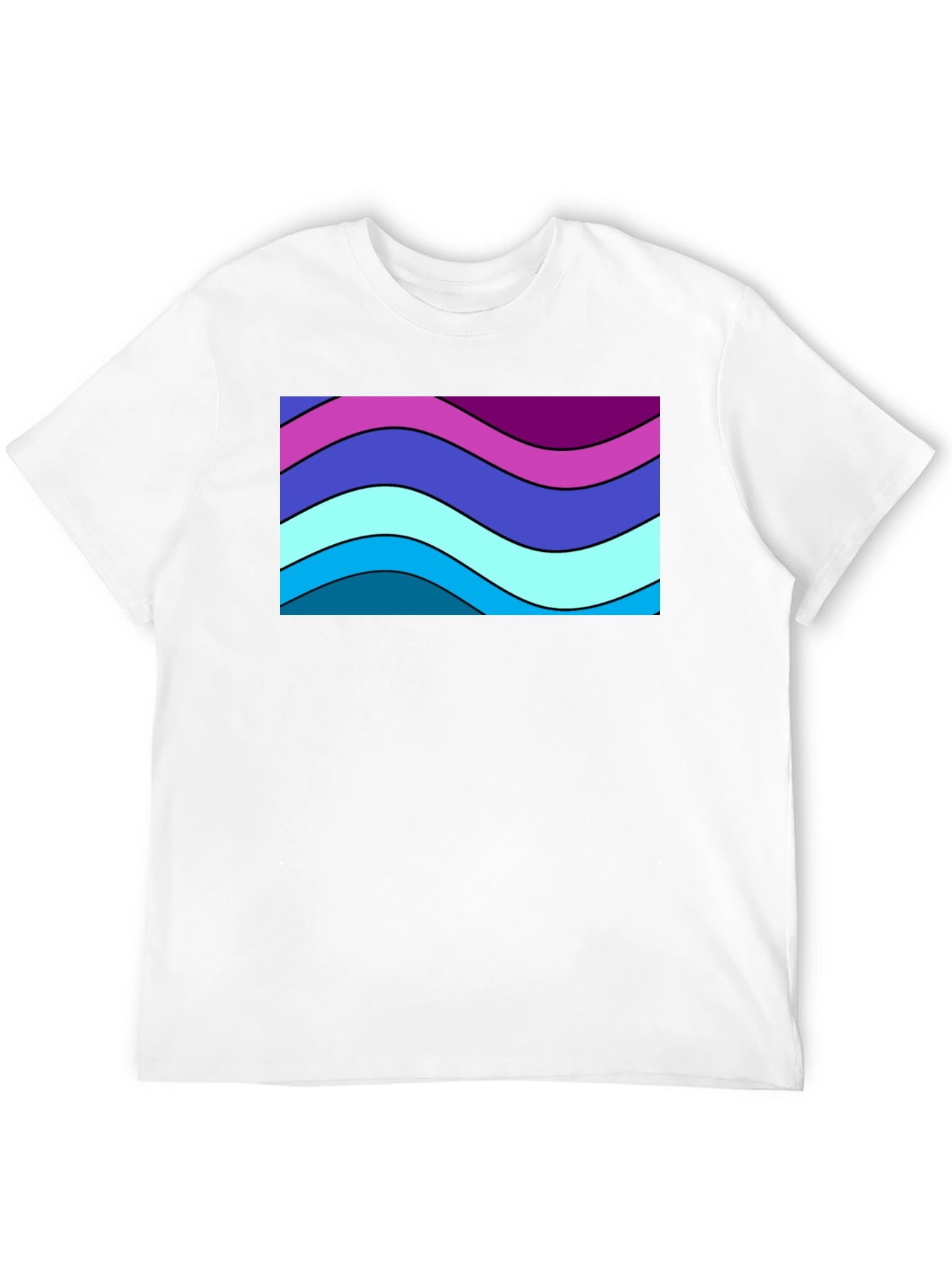 Retro Wave T-Shirt - Mens Black Tee