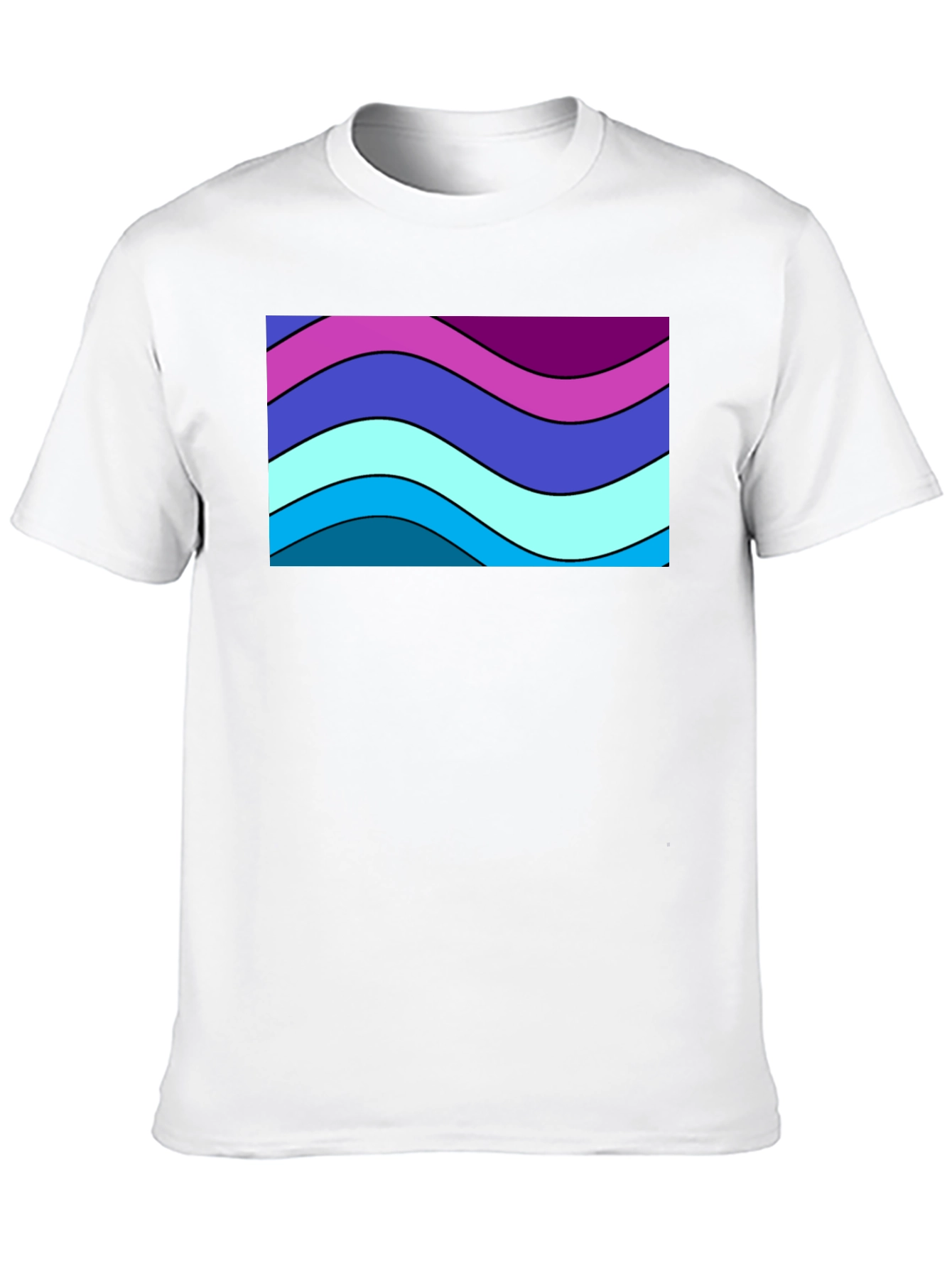 Retro Wave T-Shirt - Mens Black Tee