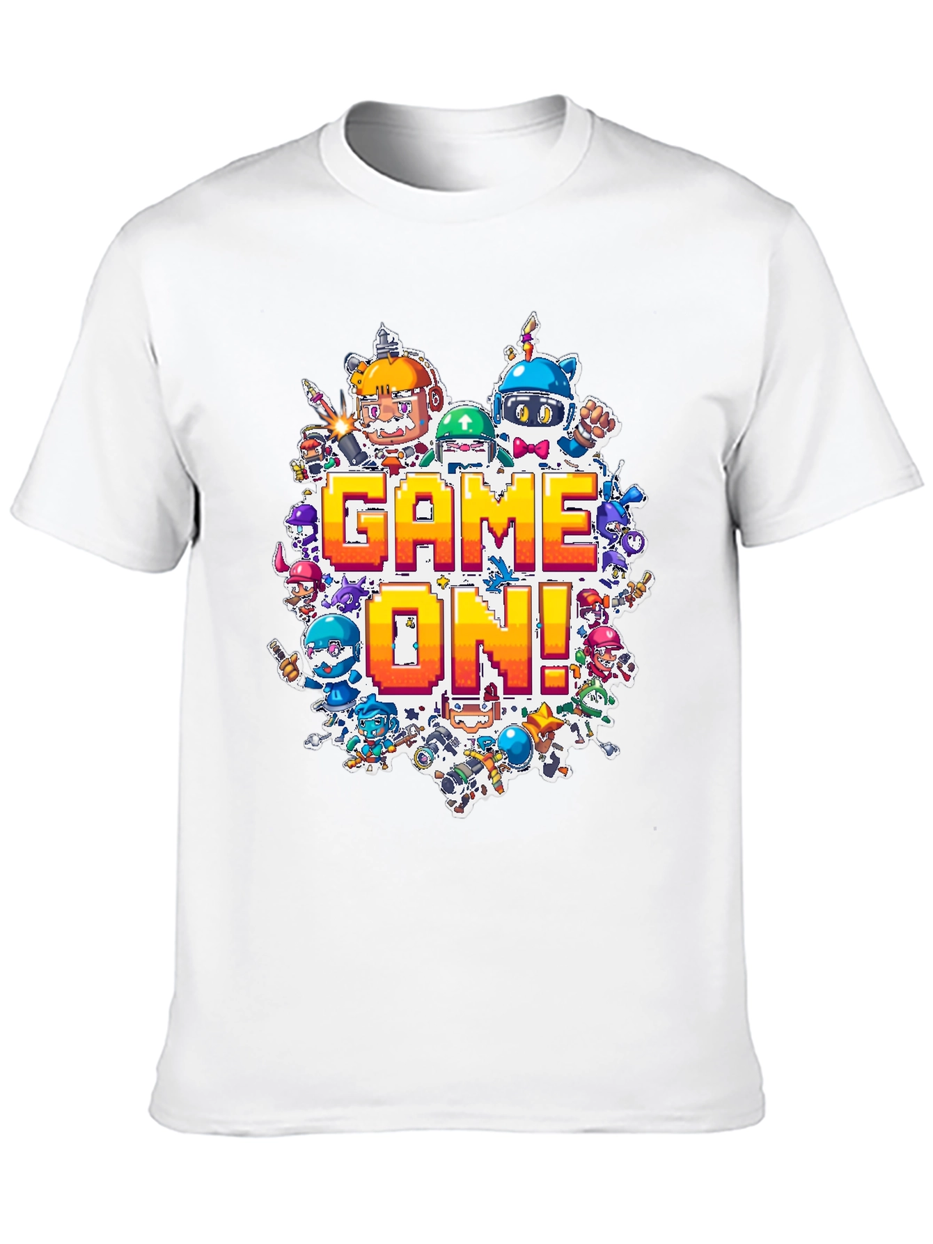 Game On! Graphic Print Black T-Shirt