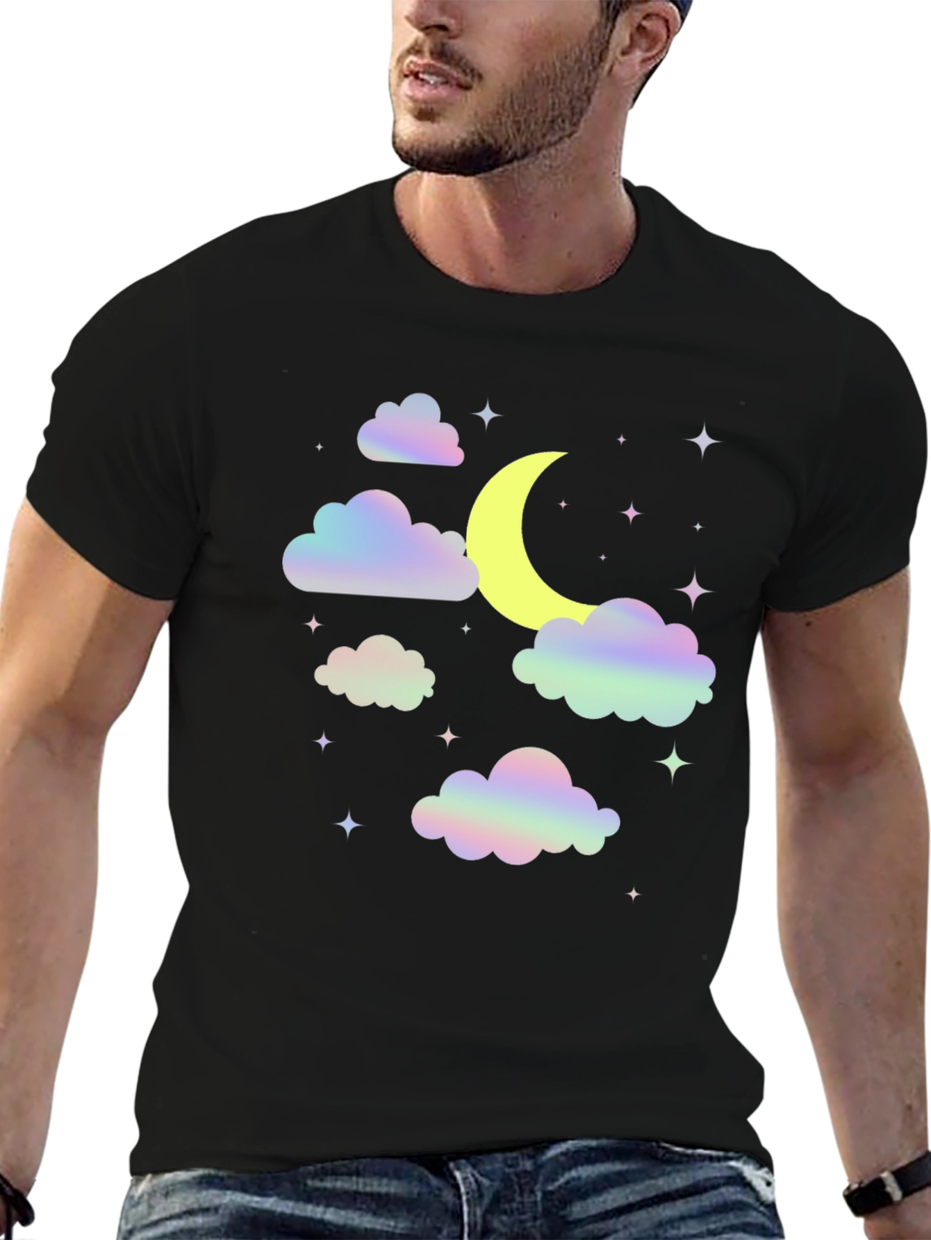 Dreamy Moon & Clouds Graphic Tee