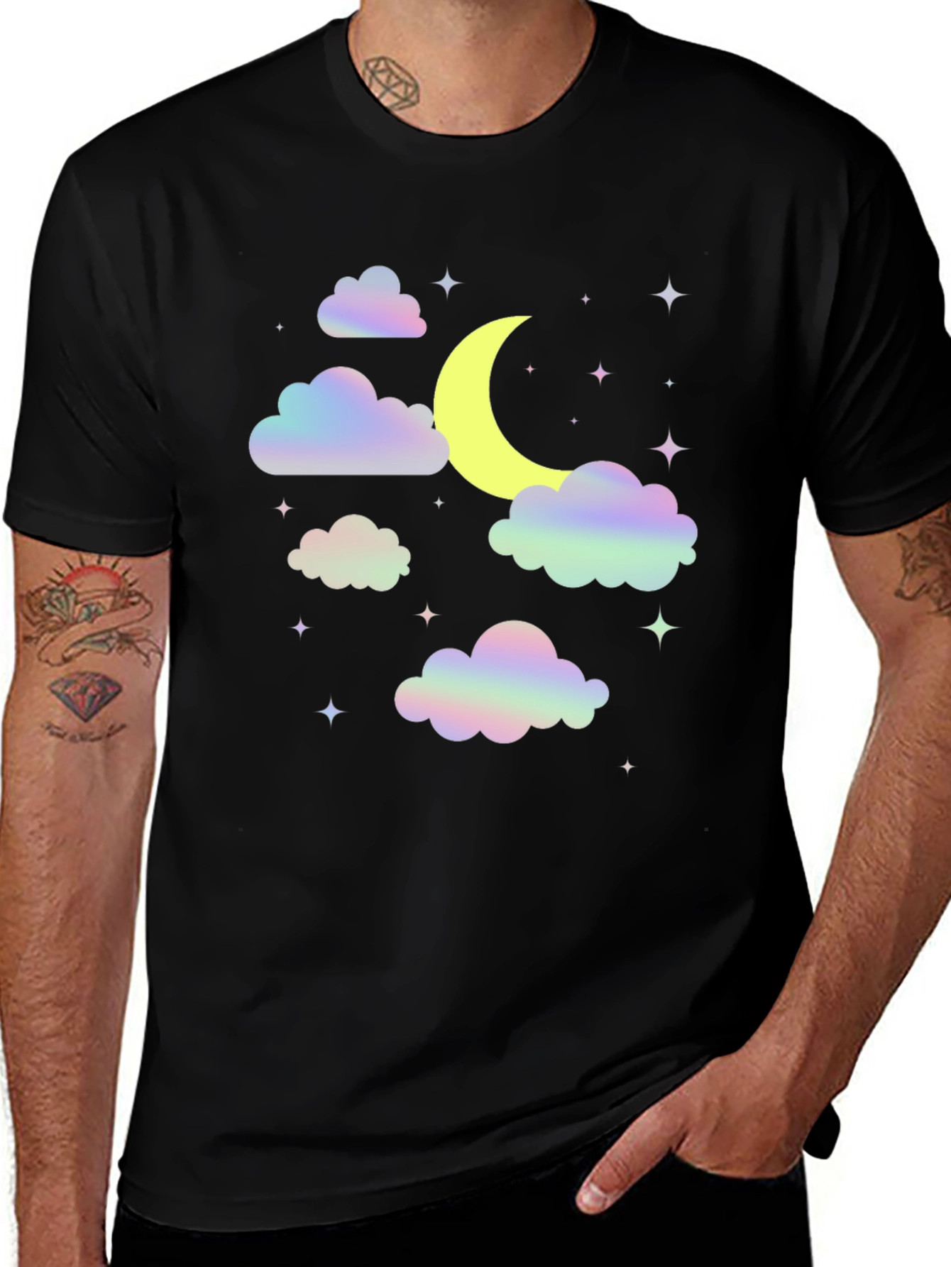 Dreamy Moon & Clouds Graphic Tee