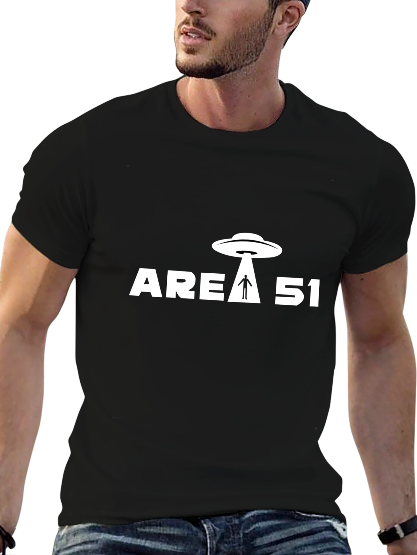 Area 51 UFO Abduction T-Shirt - Black