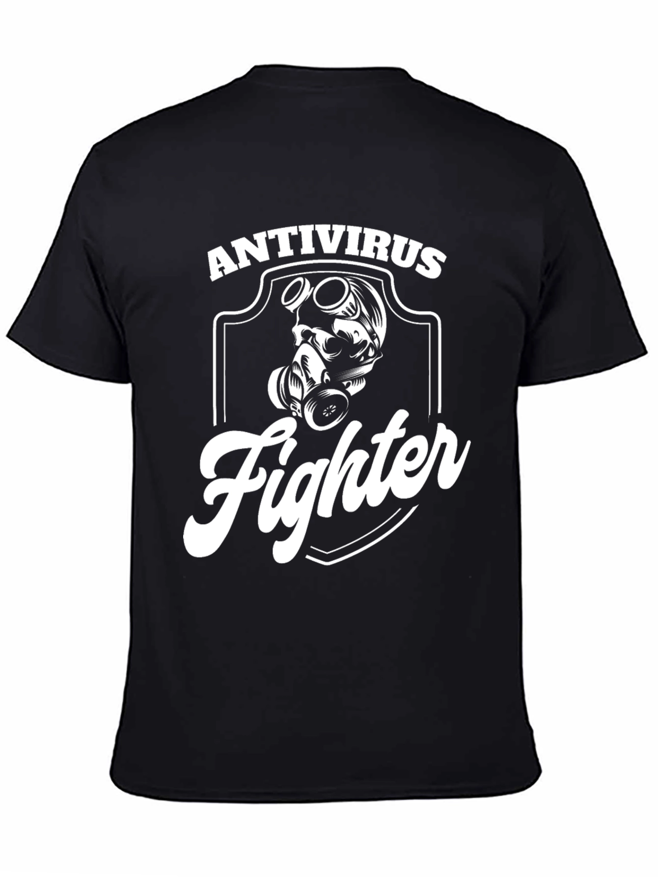 Antivirus Fighter Graphic Tee - Black